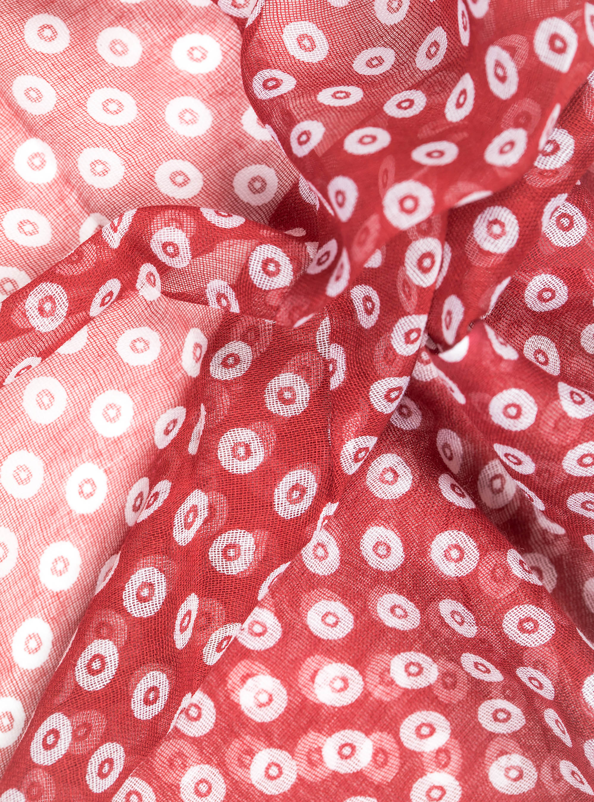 Echarpe en coton de fantaisie, ROUGE