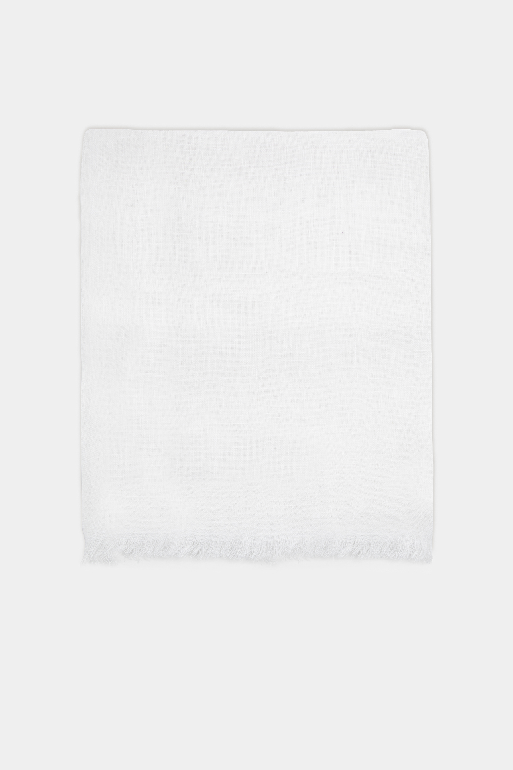 Sciarpa in lino tinta unita, BIANCO
