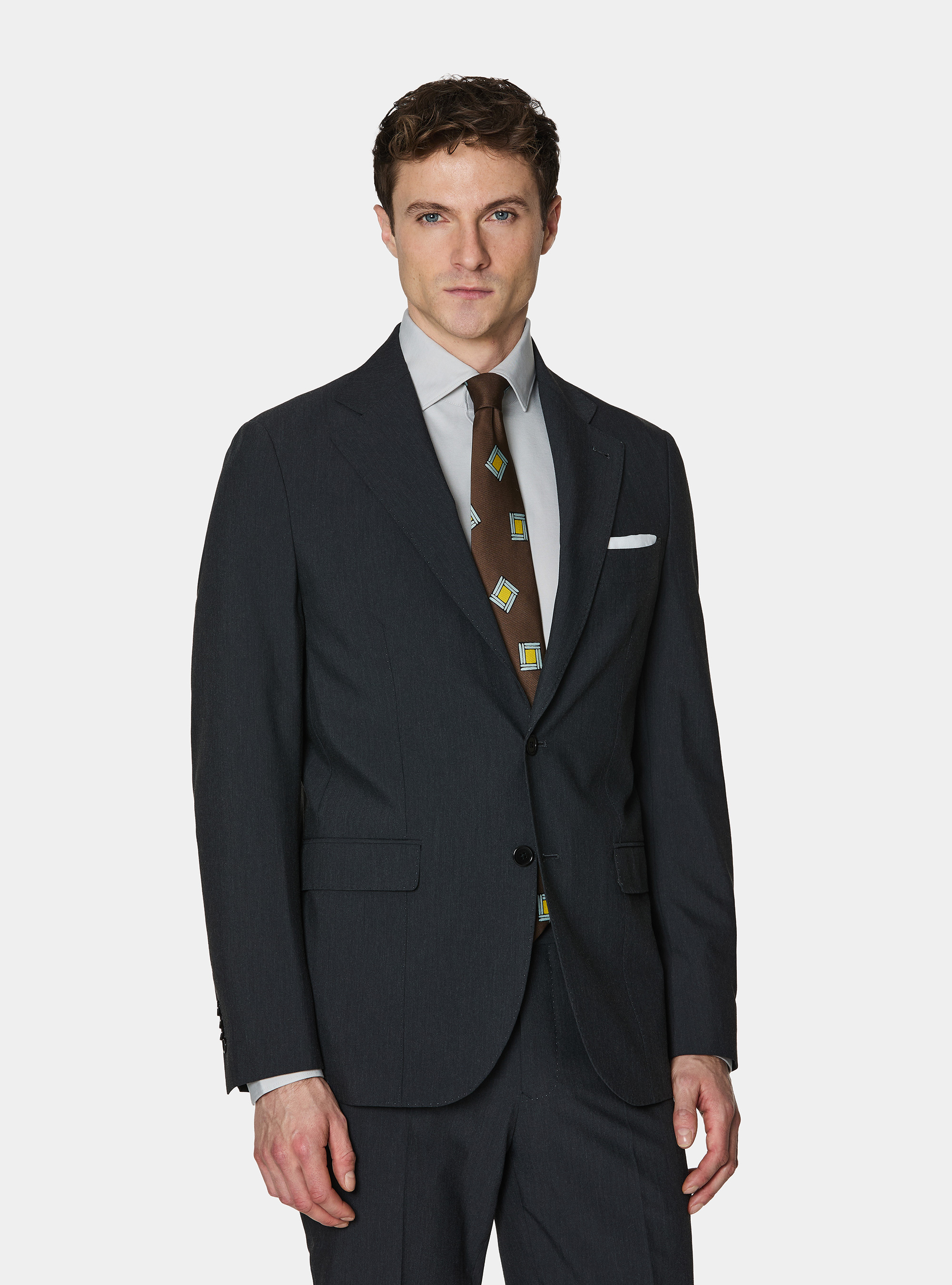 Americana de traje slim fit, GRIS MARENGO