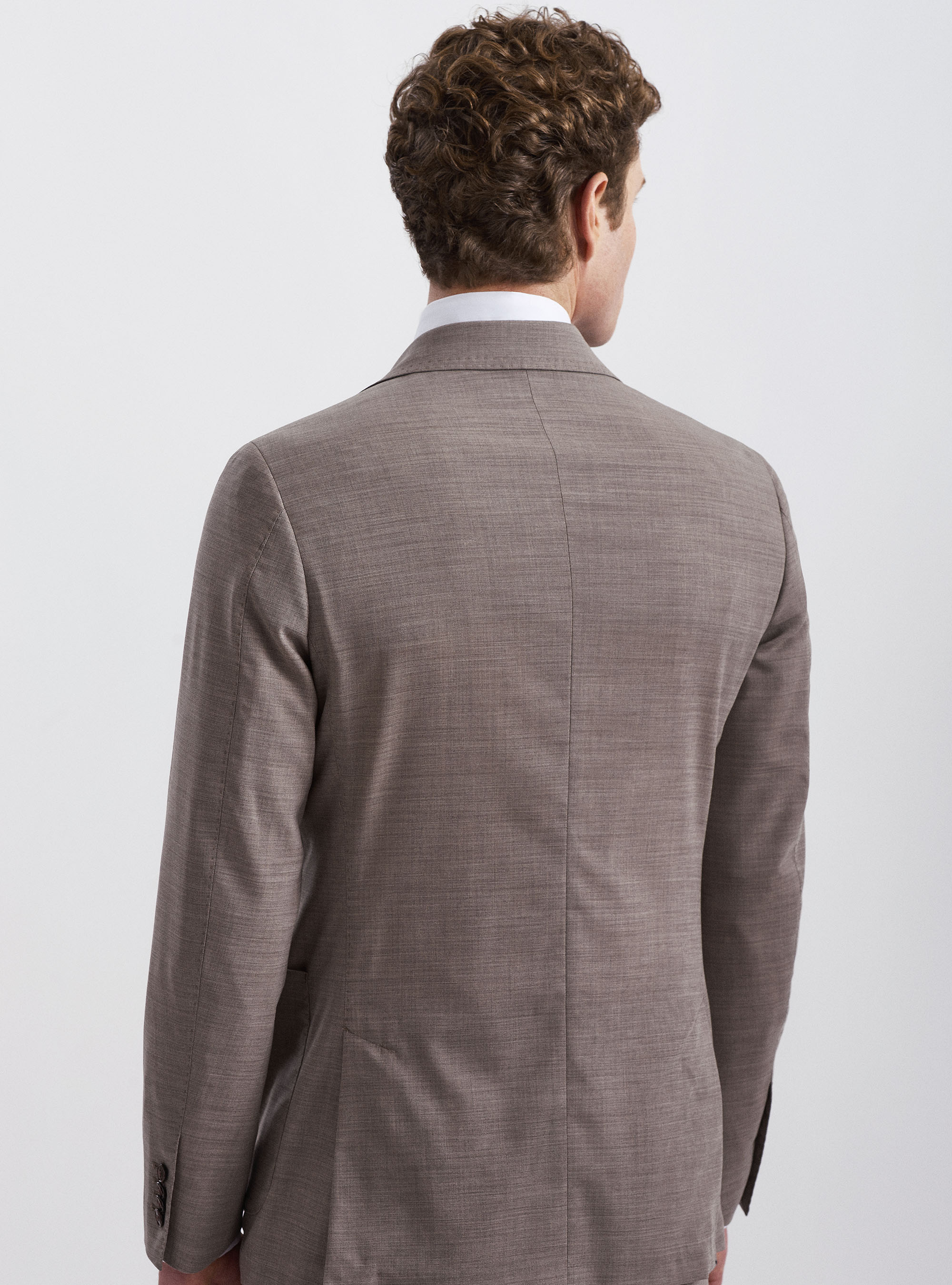 Giacca per abito in lana travel, ECRU