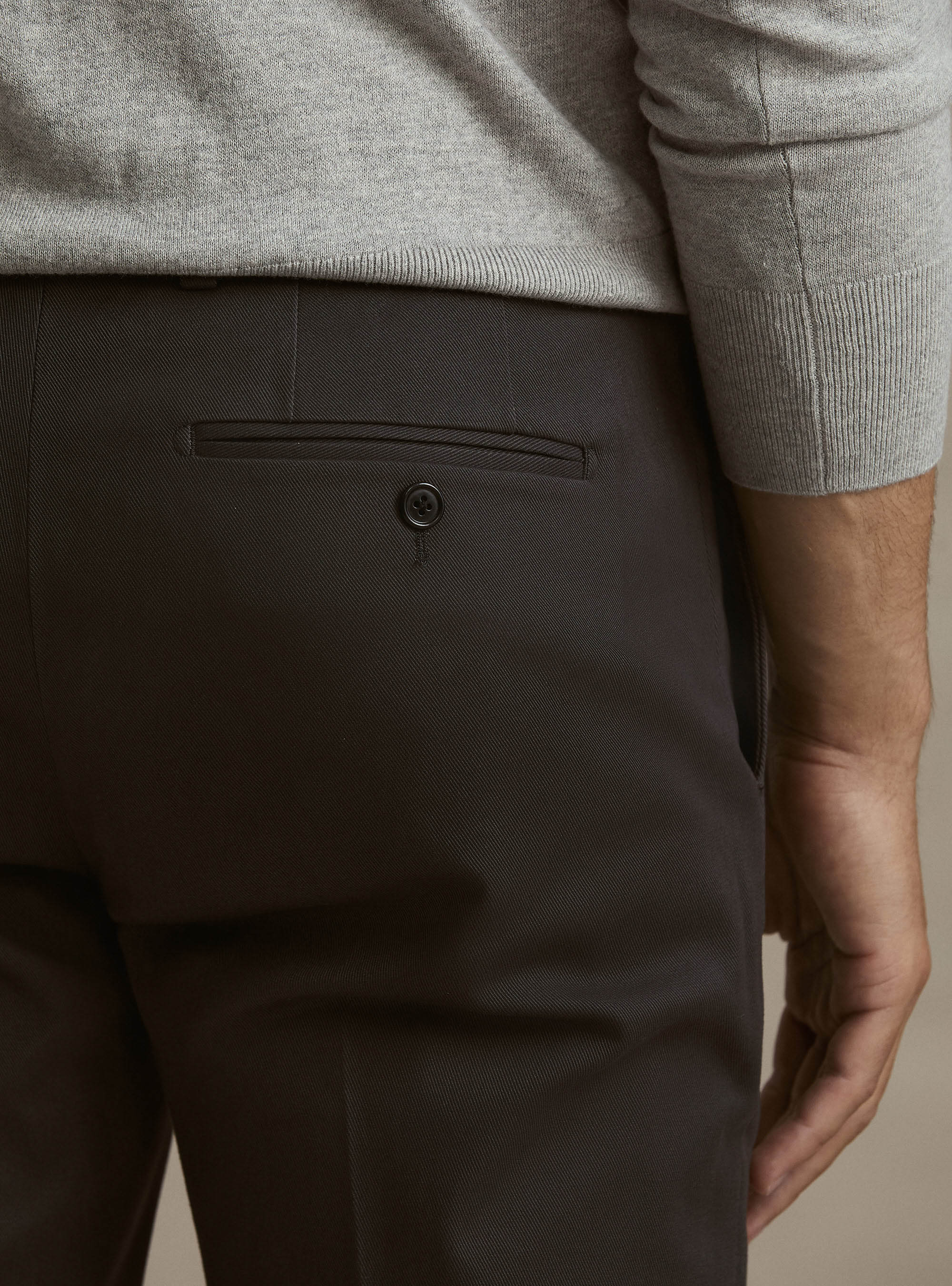 Pantalones de algod&oacute;n esmerilado, ASFALTO 0112C