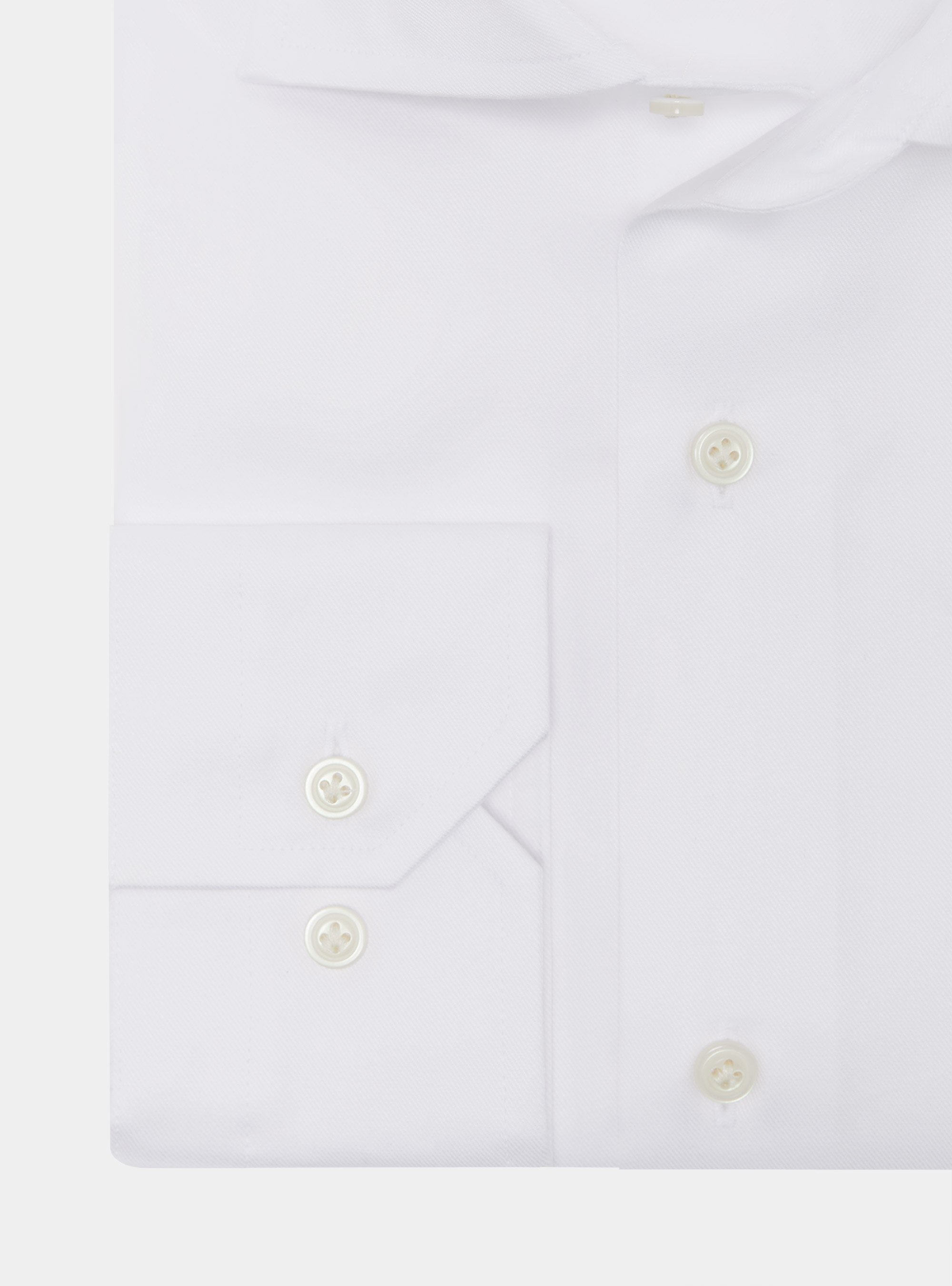 Camicia in twill di cotone, BIANCO