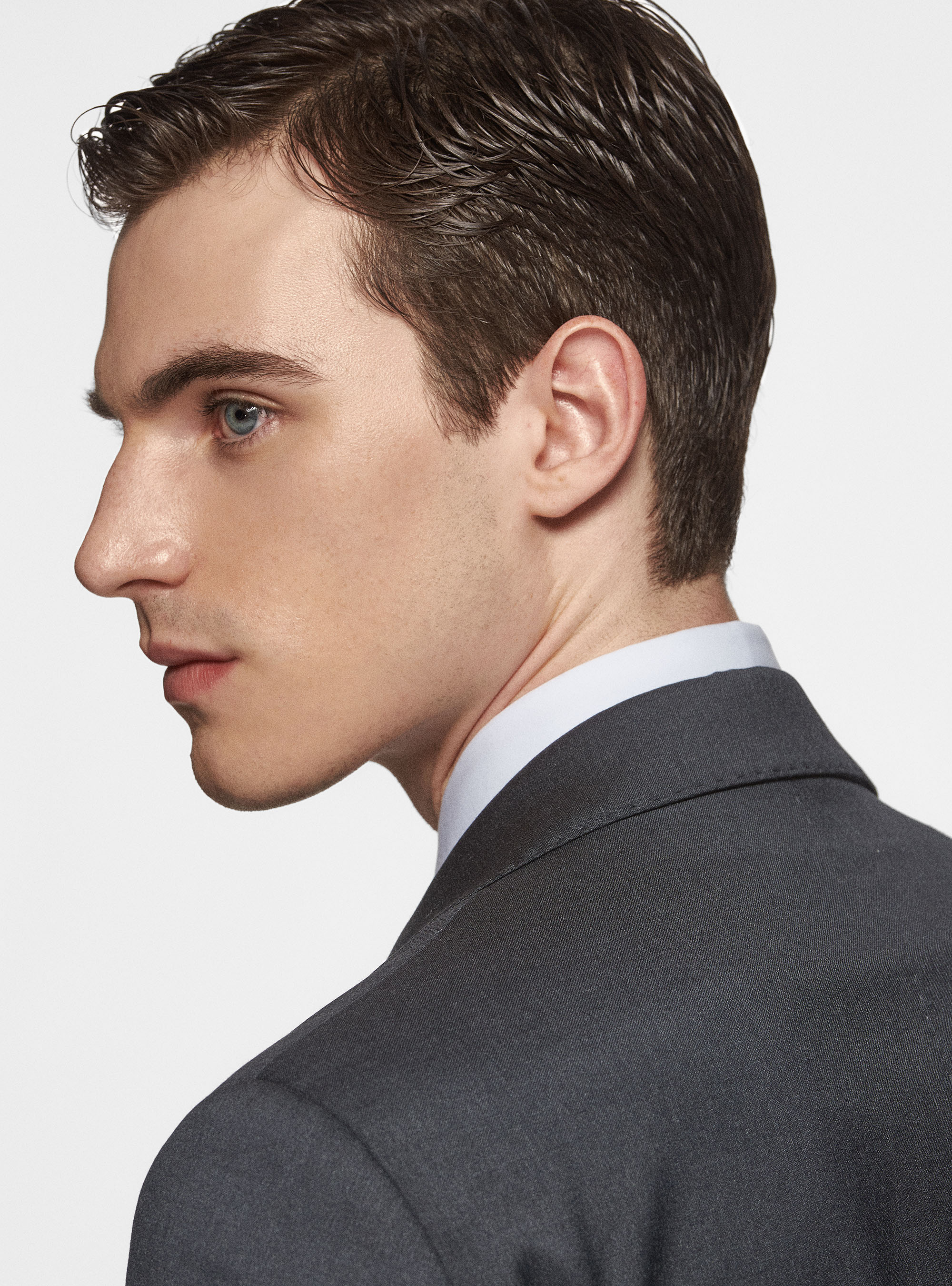 Giacca in pura lana, ASFALTO