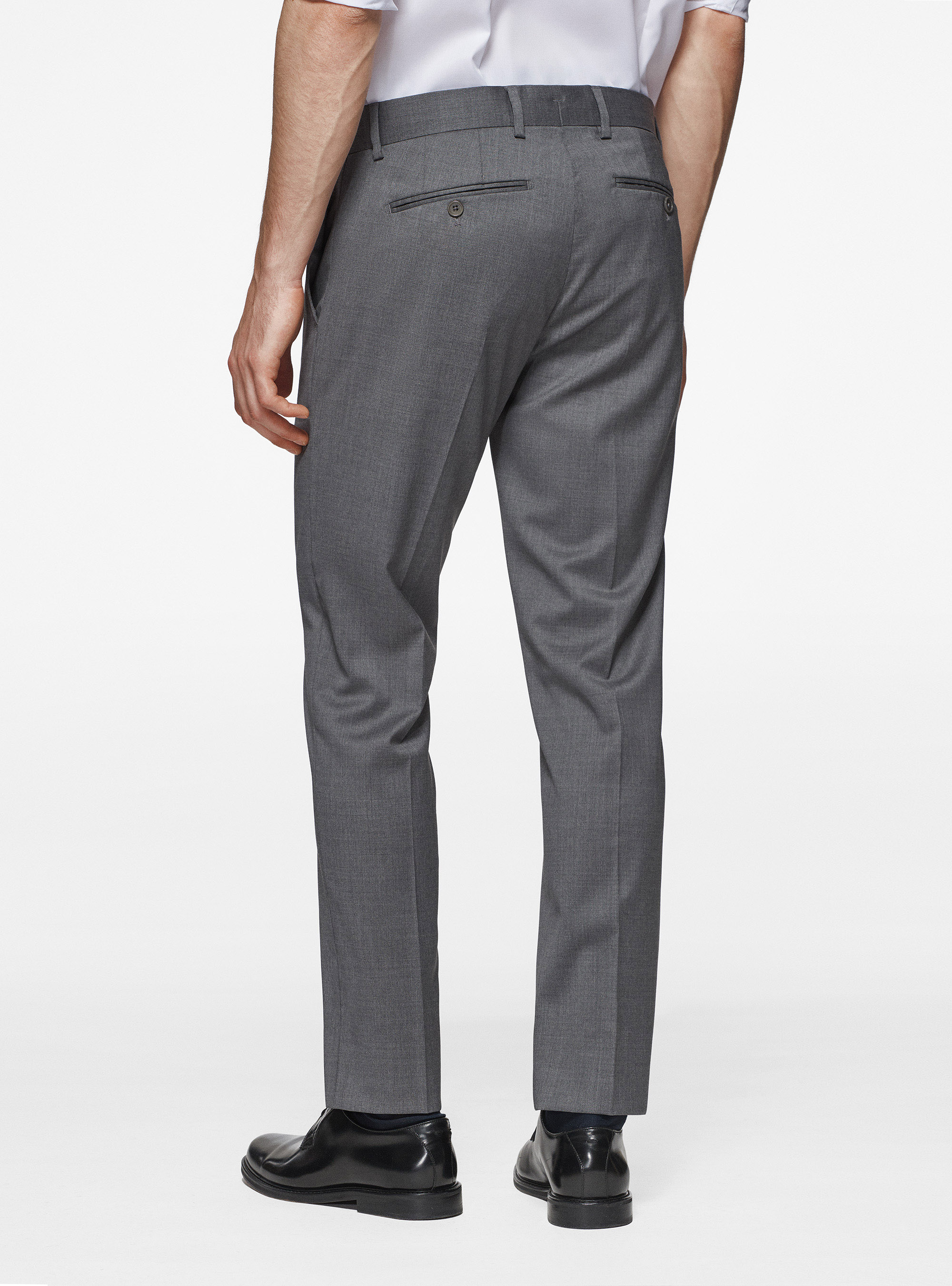 Pantaloni per abito in pura lana superfine 110's Reda, GRIGIO CHIARO