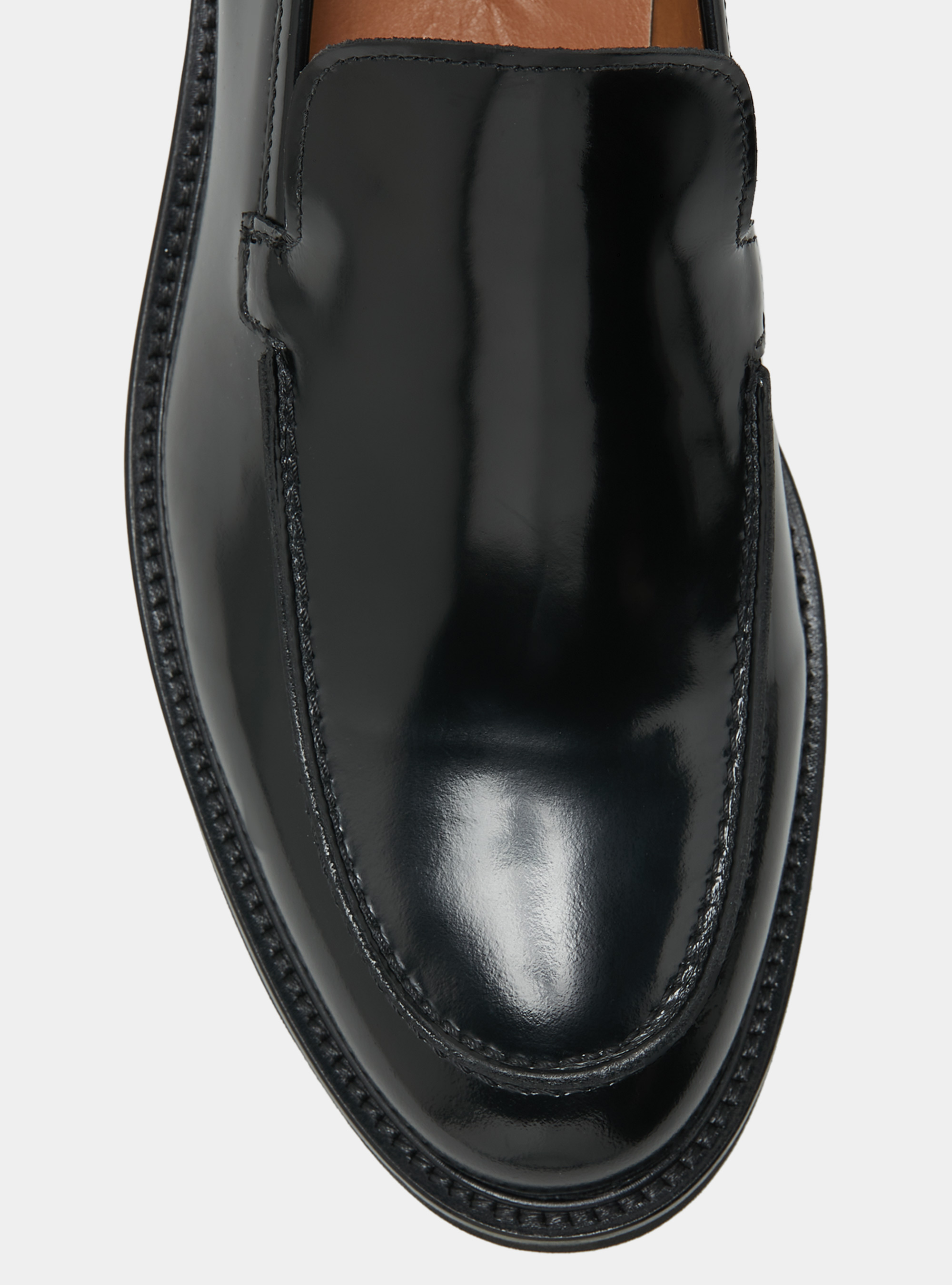 Mocassini in pelle abrasivata suola vibram, NERO