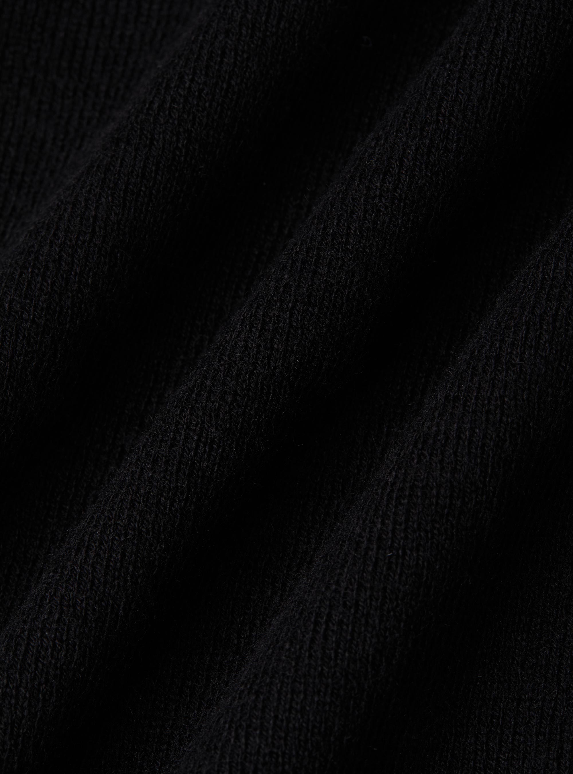 Dolcevita in cotone e cashmere, NERO