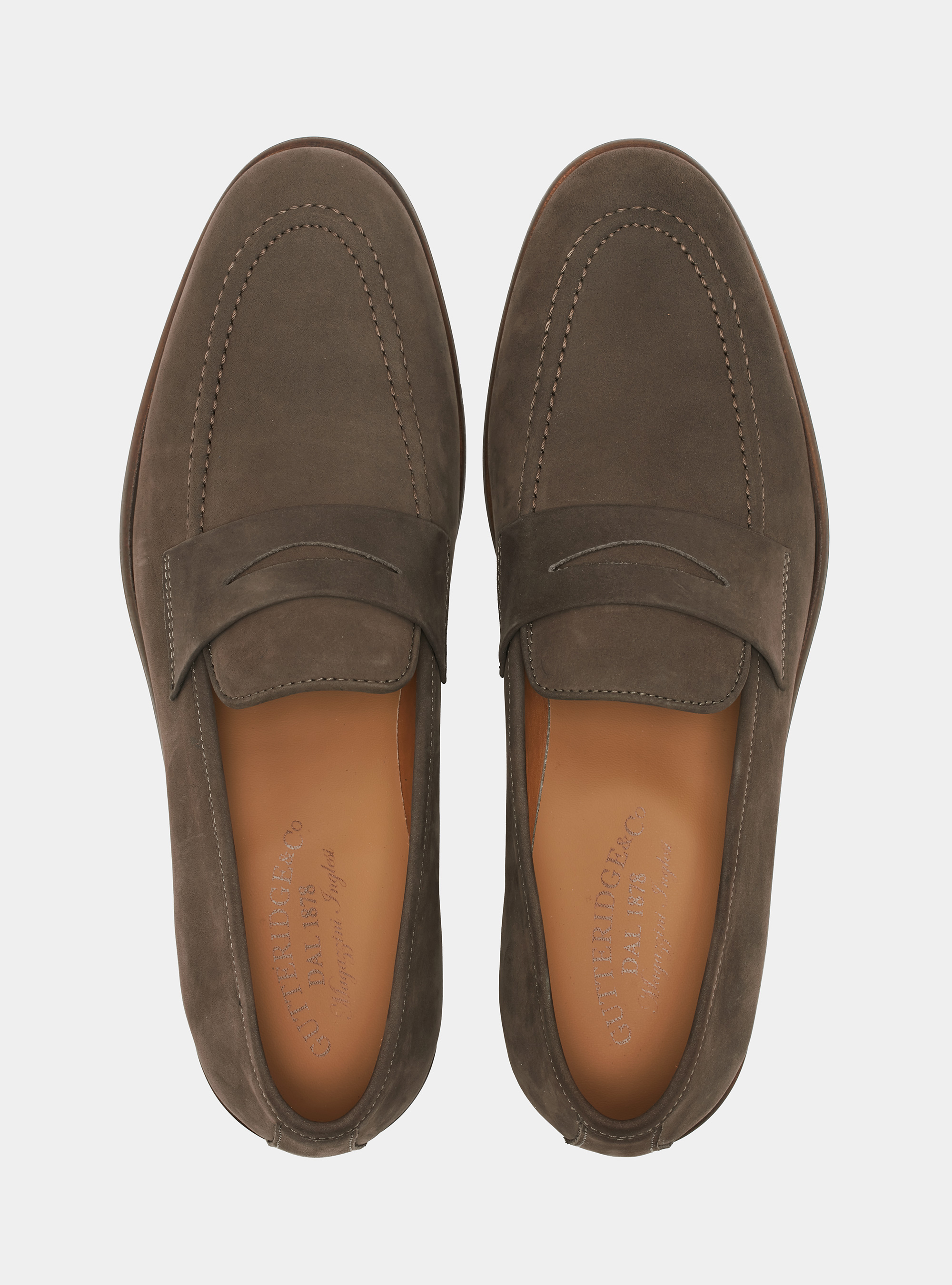 Mocassino in nabuk, MARRONE