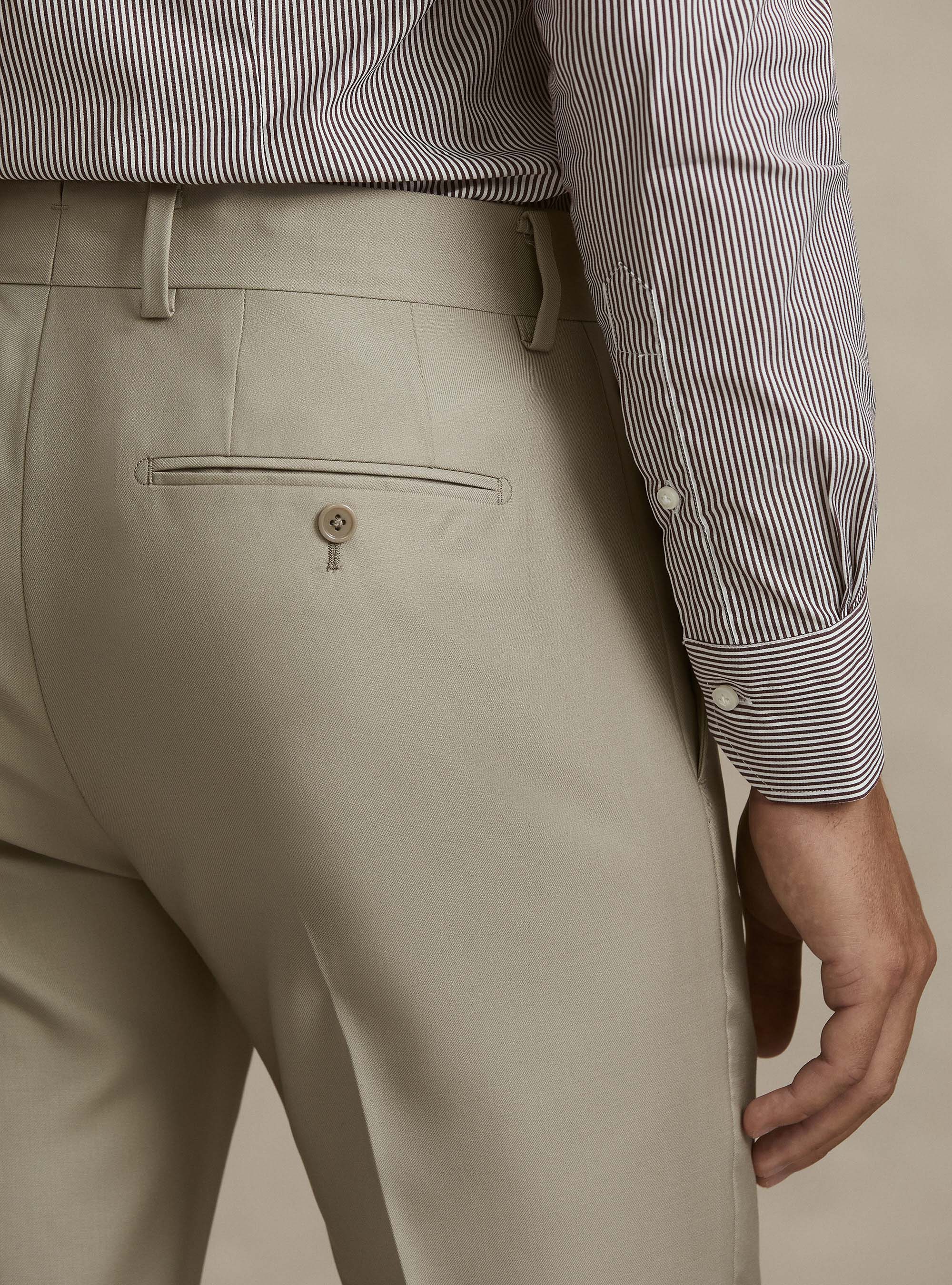 Pantaloni per abito in pura lana Vitale Barberis Canonico, SABBIA 0591C
