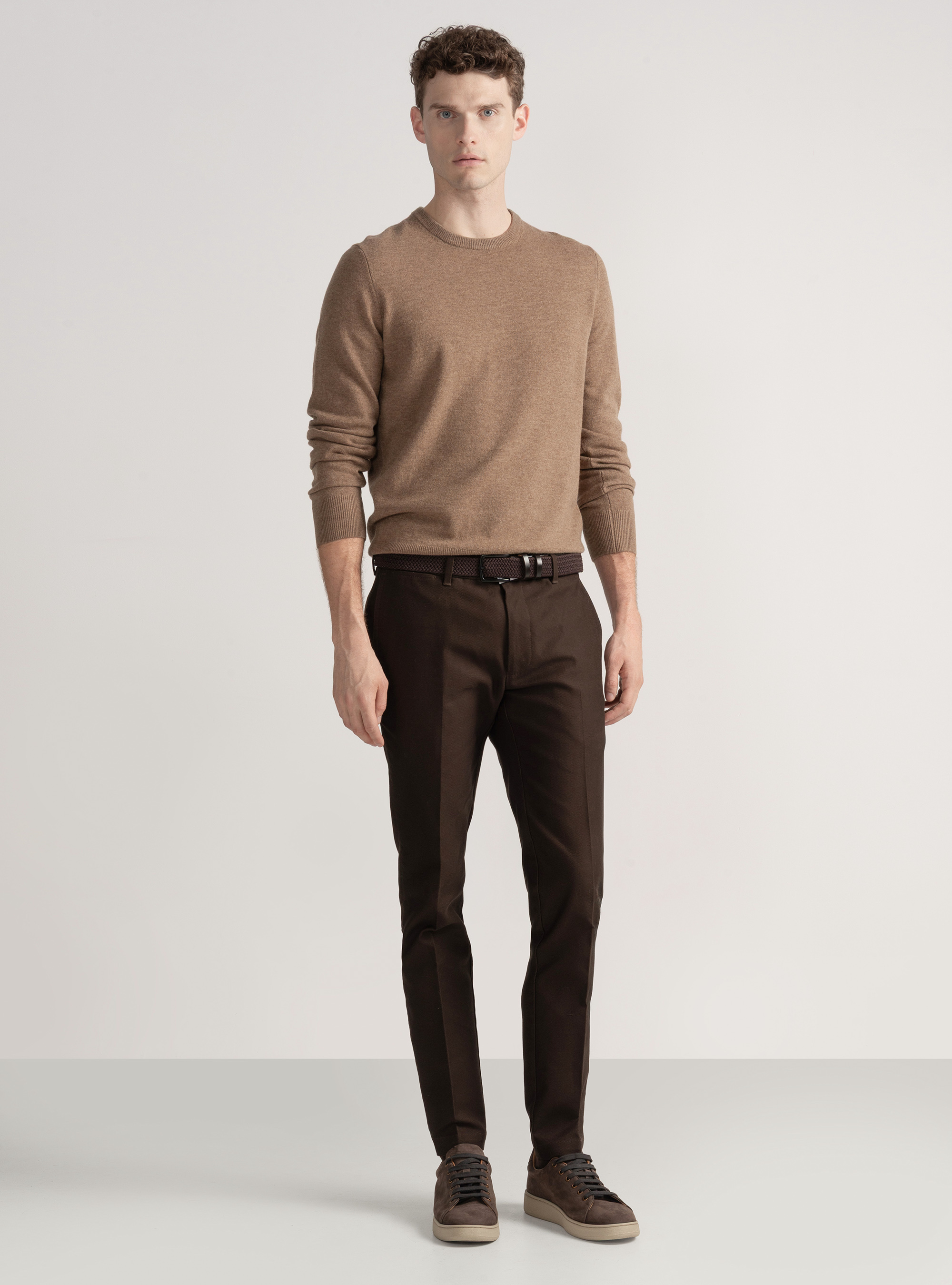 Trikot mit Rundhalsausschnitt aus Lambswool und Kaschmir, FANGO 0569C