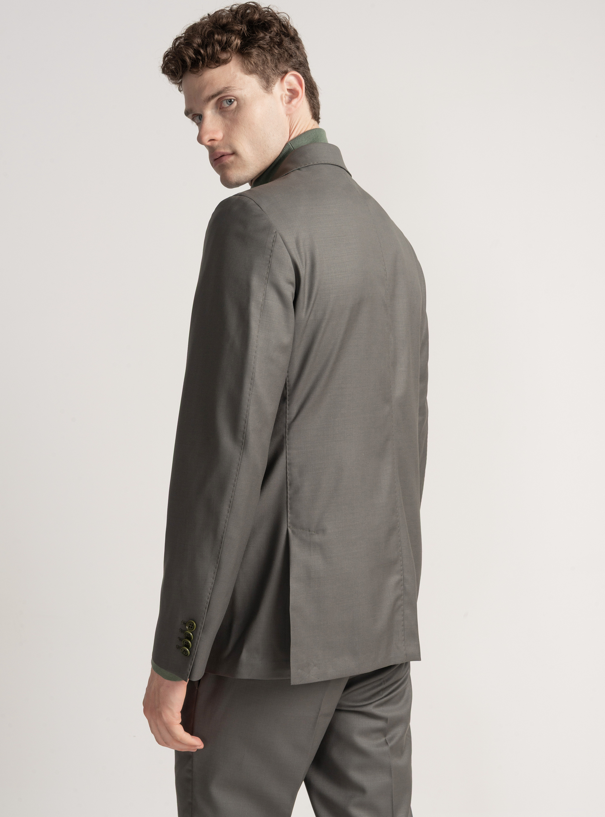 Giacca per abito in pura lana superfine 120's, VERDE