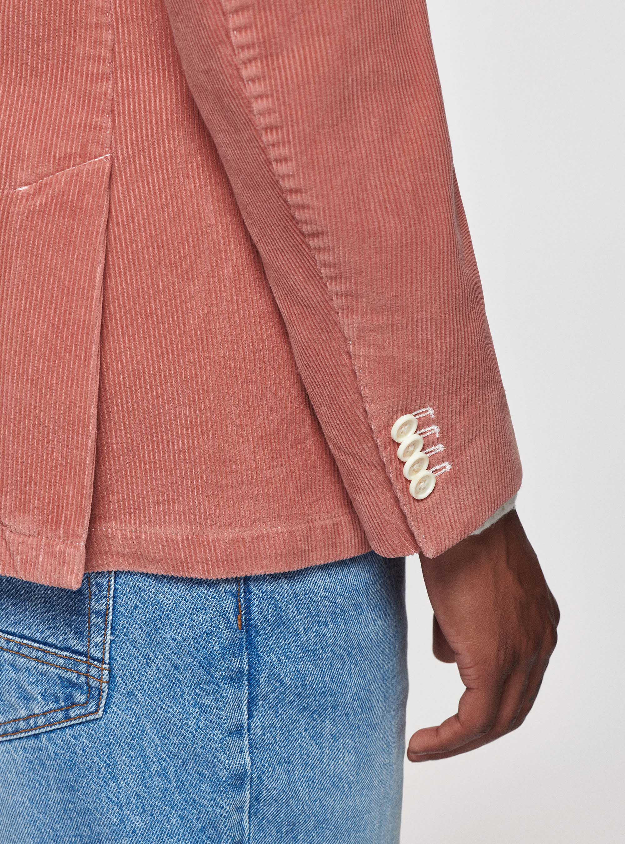 Giacca in velluto, 0441C ROSA SCURO