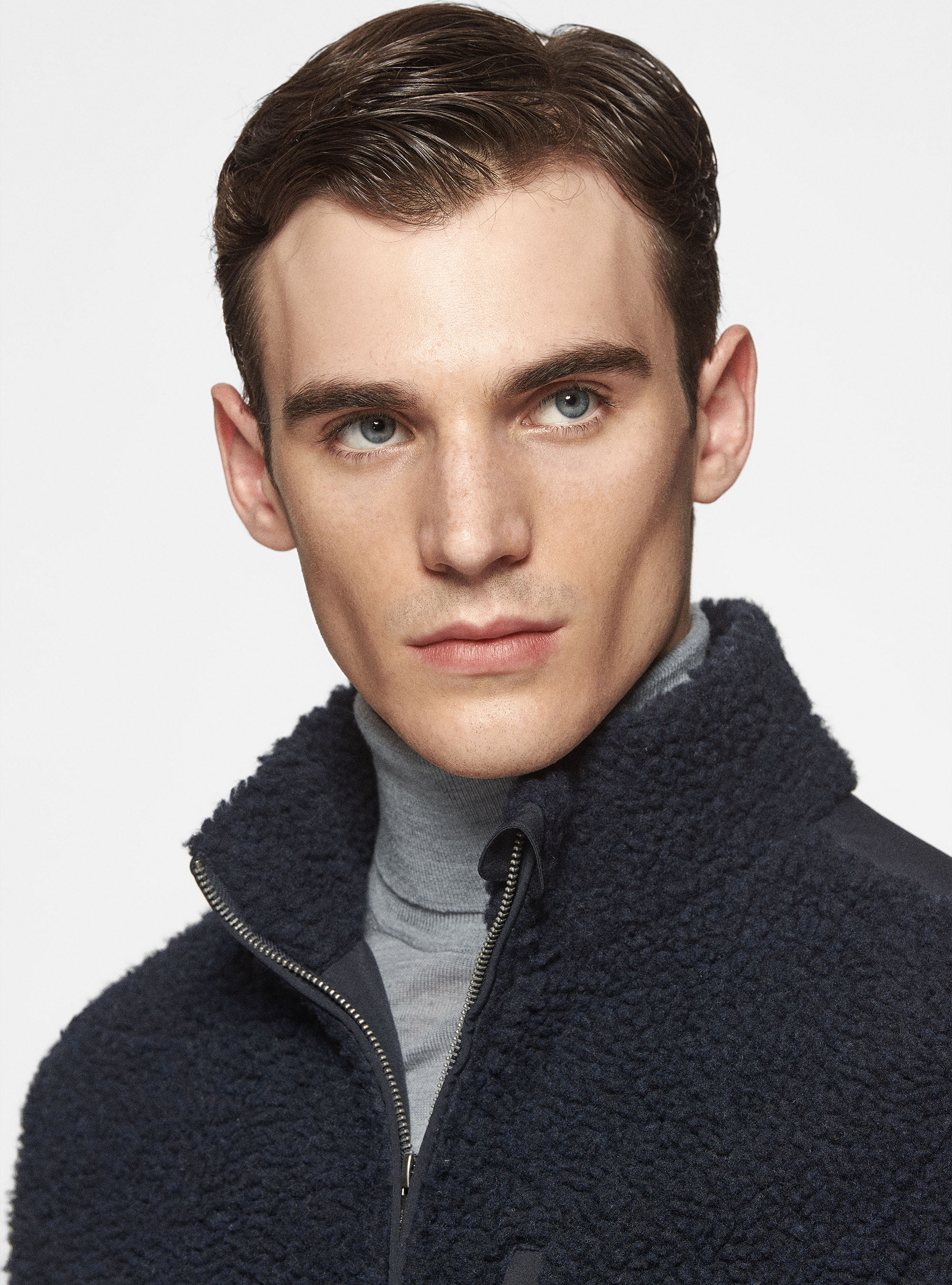 Cazadora de sherpa, AZUL MARINO