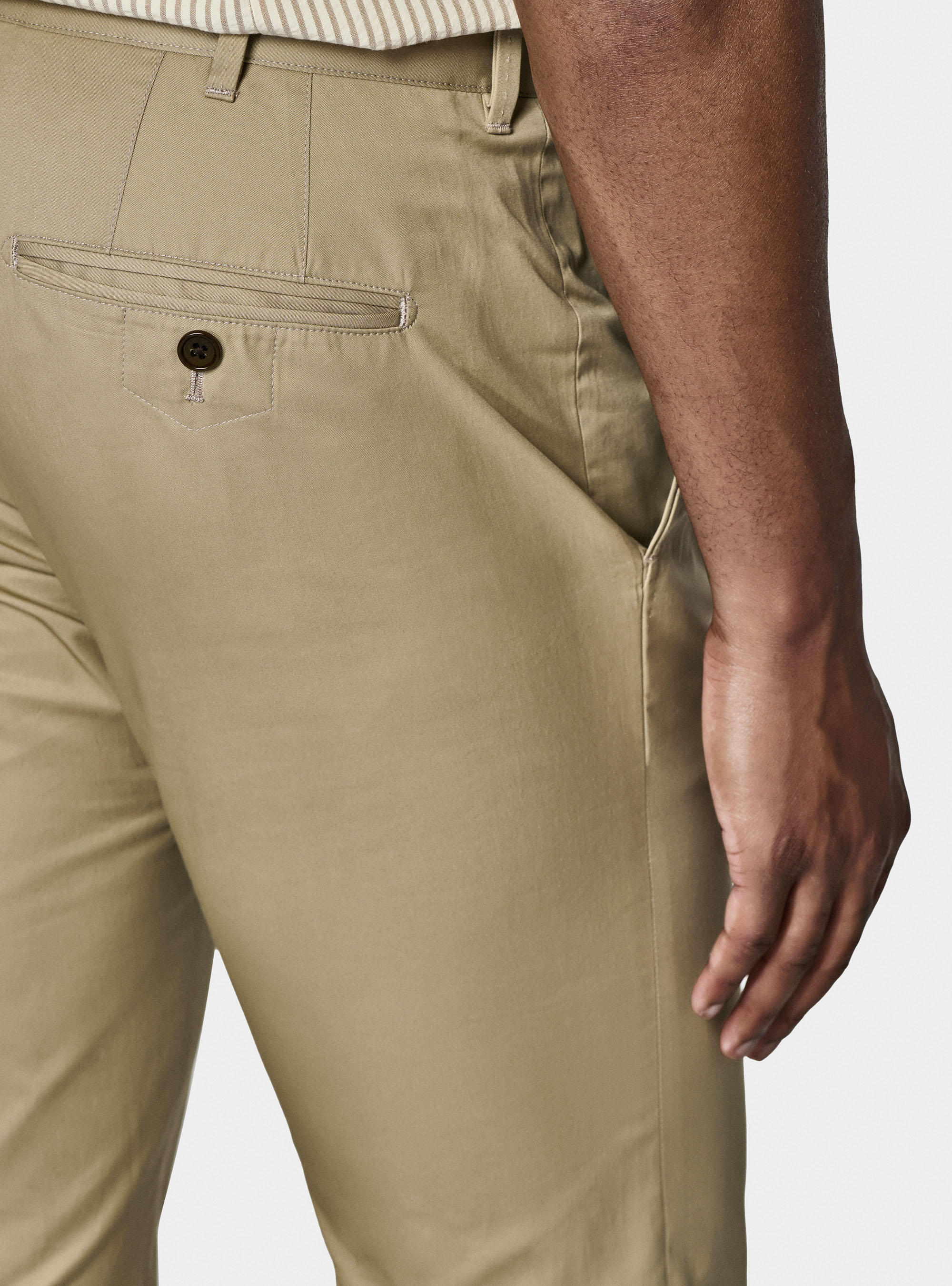 Pantaloni chino in twill leggero, FANGO