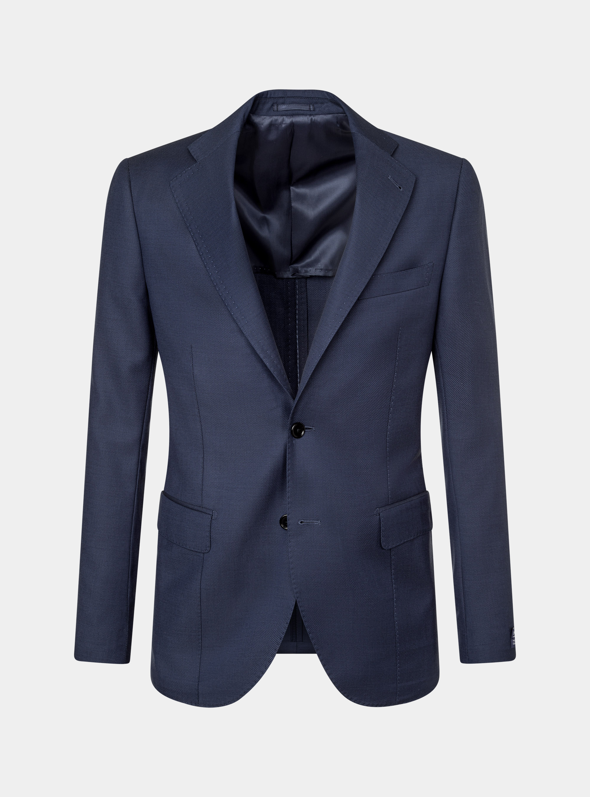 Giacca occhio di pernice in pura lana, BLU