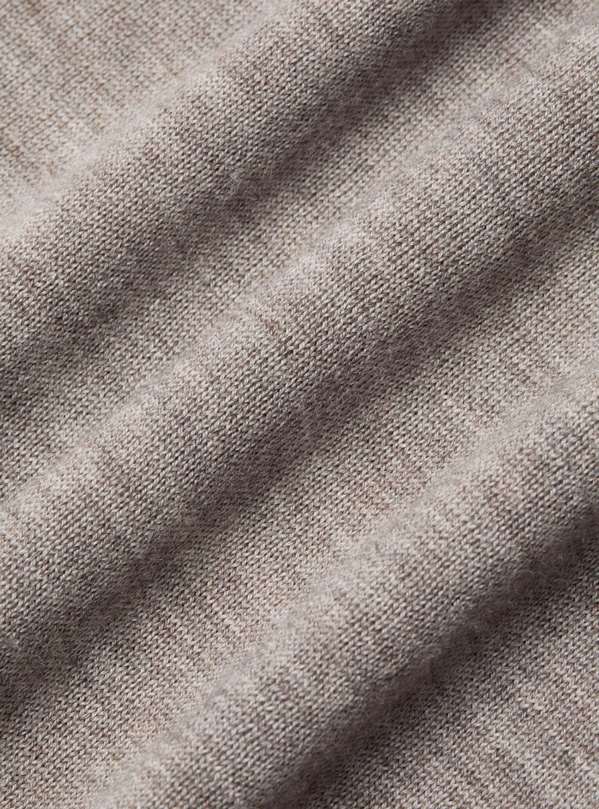 Maglia a polo in pura lana merino extrafine, FANGO