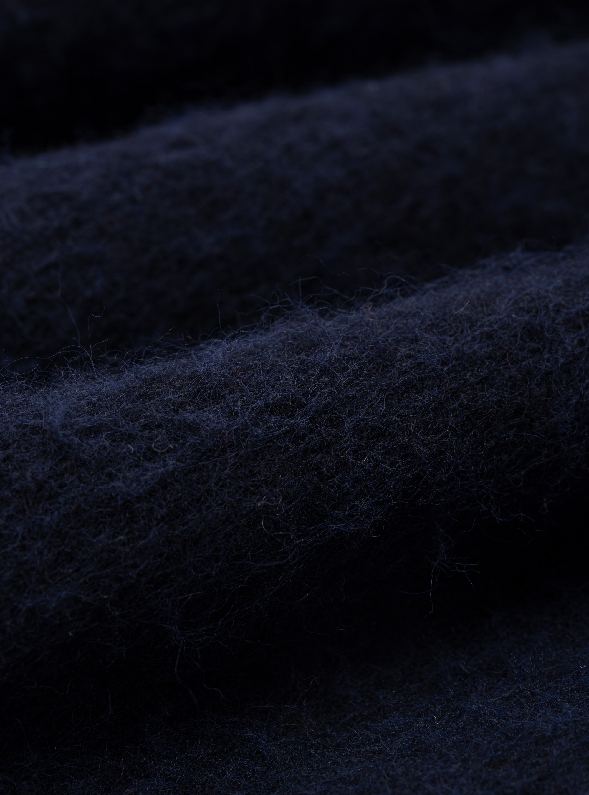 Maglia collo alto in lana brushed, BLU NAVY