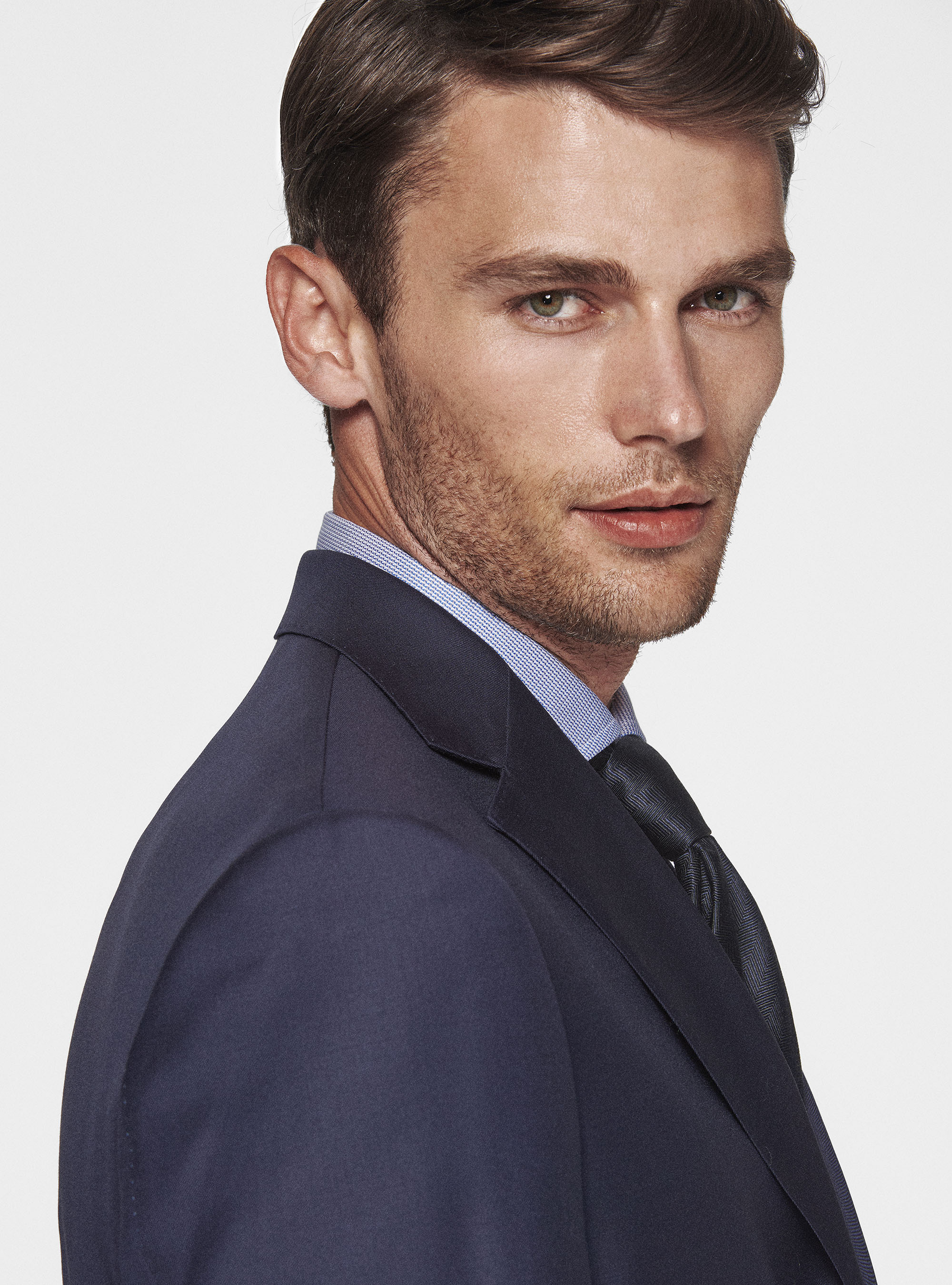 Americana Drop 4 de pura lana Vitale Barberis Canonico, AZUL MARINO