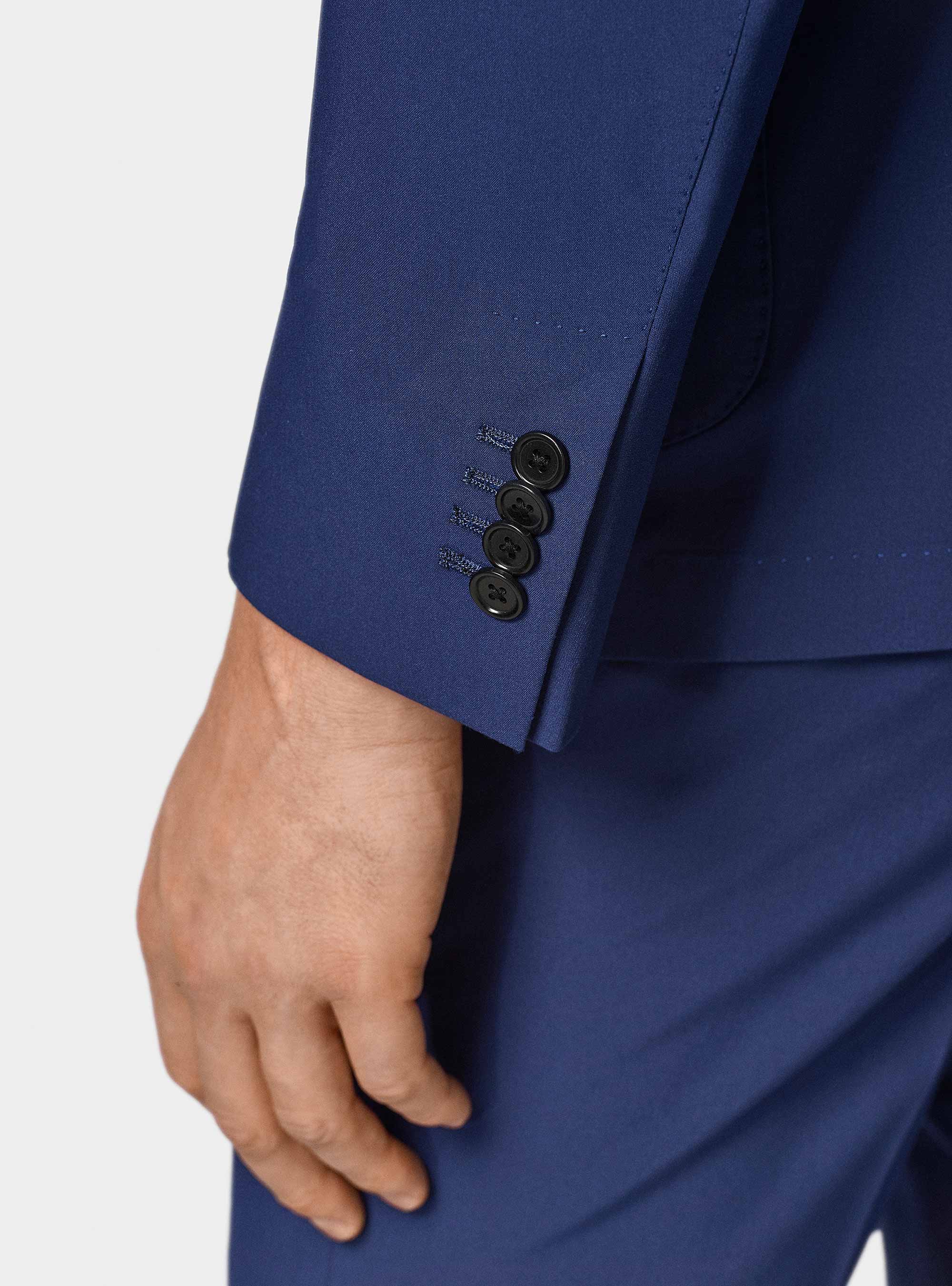 Americana de traje cl&aacute;sica slim fit, PETROLEO