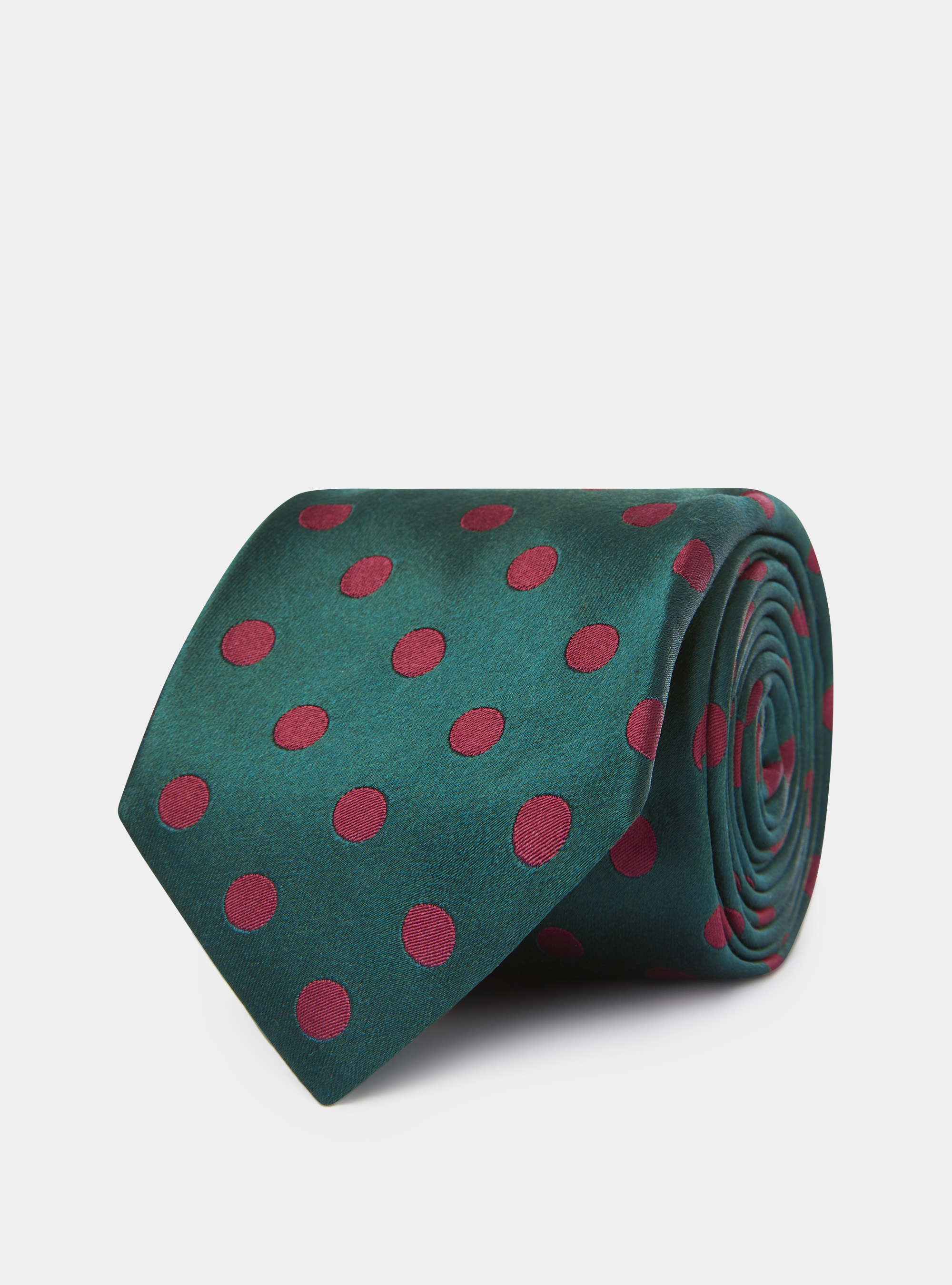 Cravatta in seta fantasia macro pois, VERDE