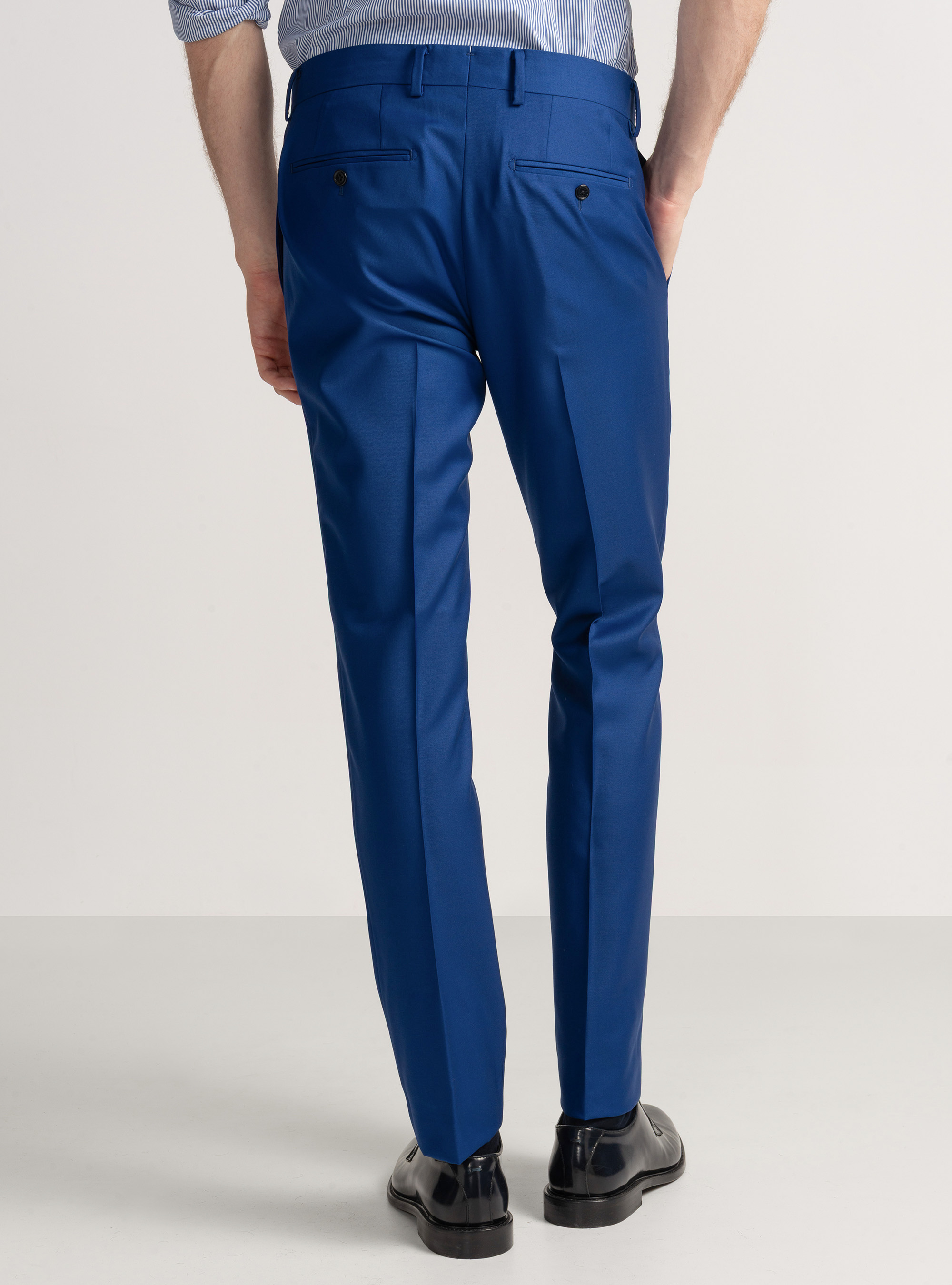 Pantaloni per abito in pura lana Vitale Barberis Canonico, BLU ROYAL
