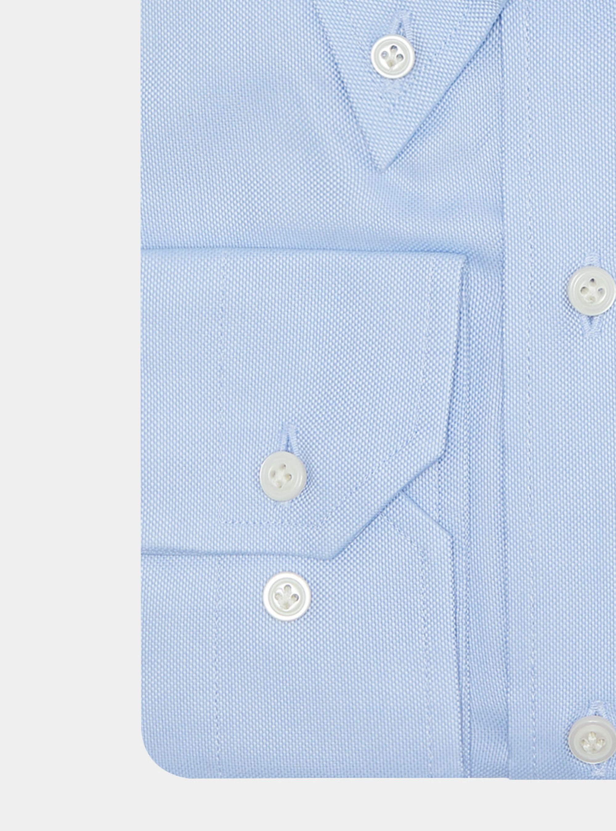 Camicia confortevole in oxford di cotone, AZZURRO