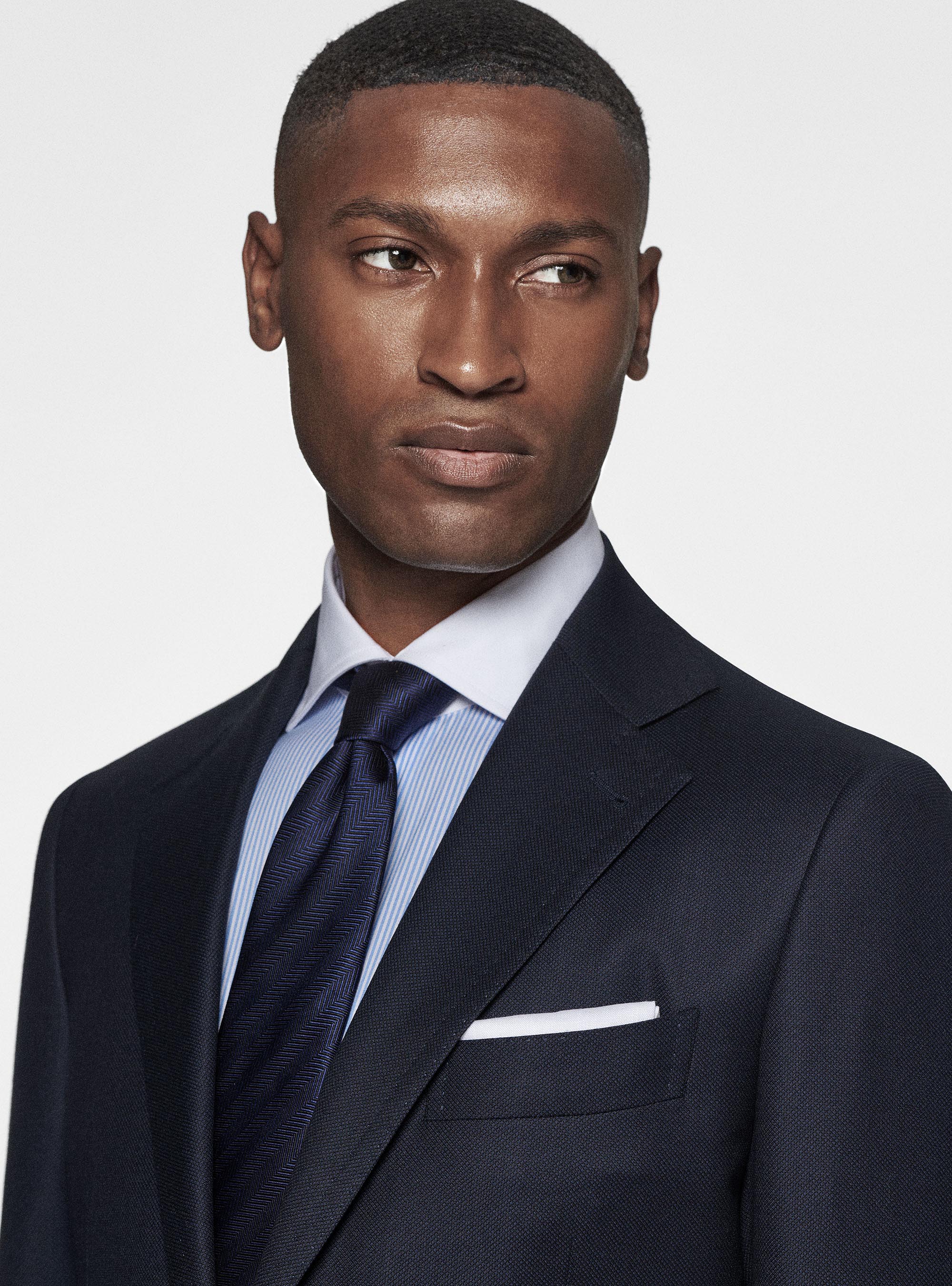 Pure wool partridge eye blazer, NAVY BLUE