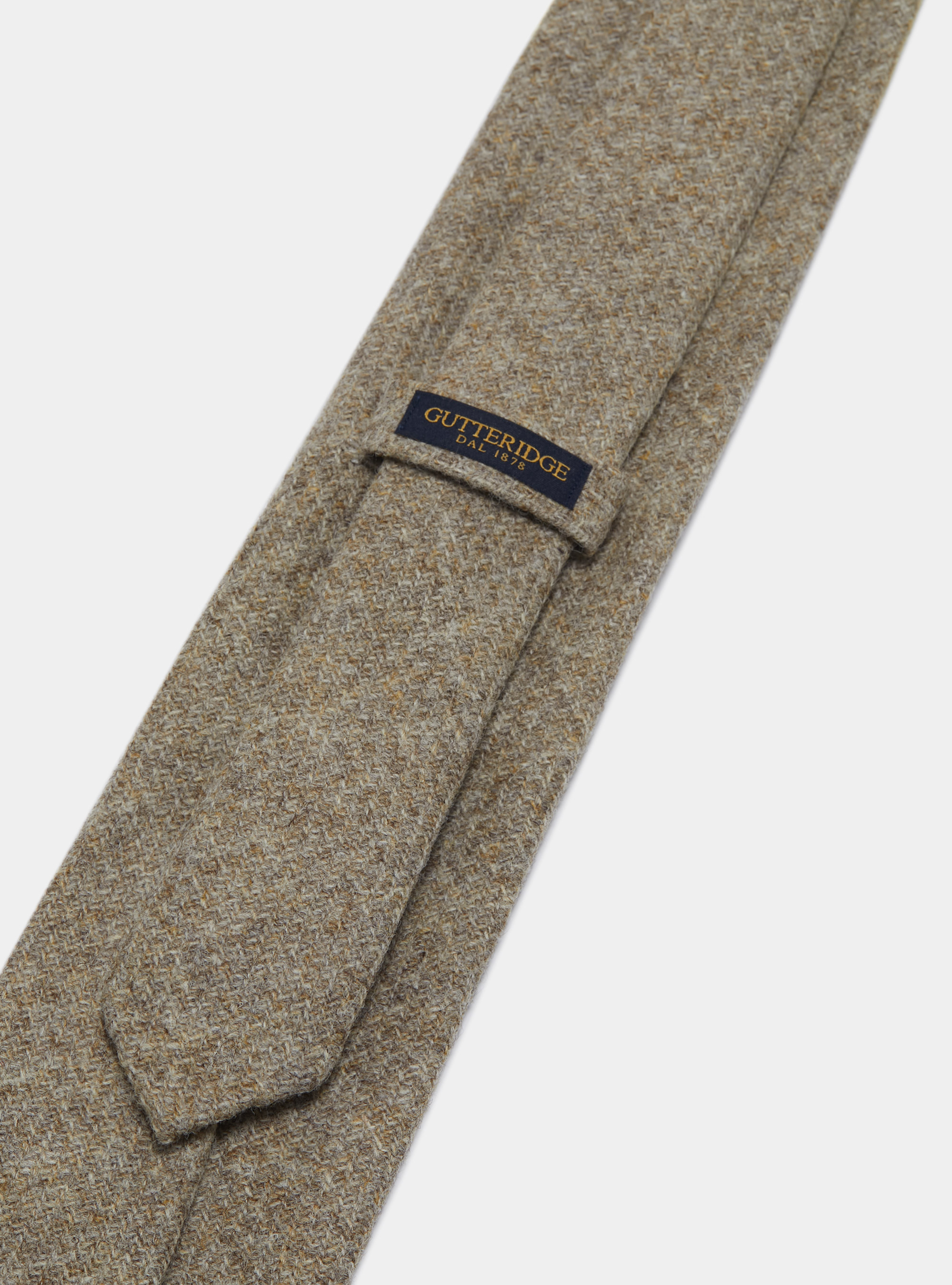 Cravatta in pura lana shetland, SABBIA