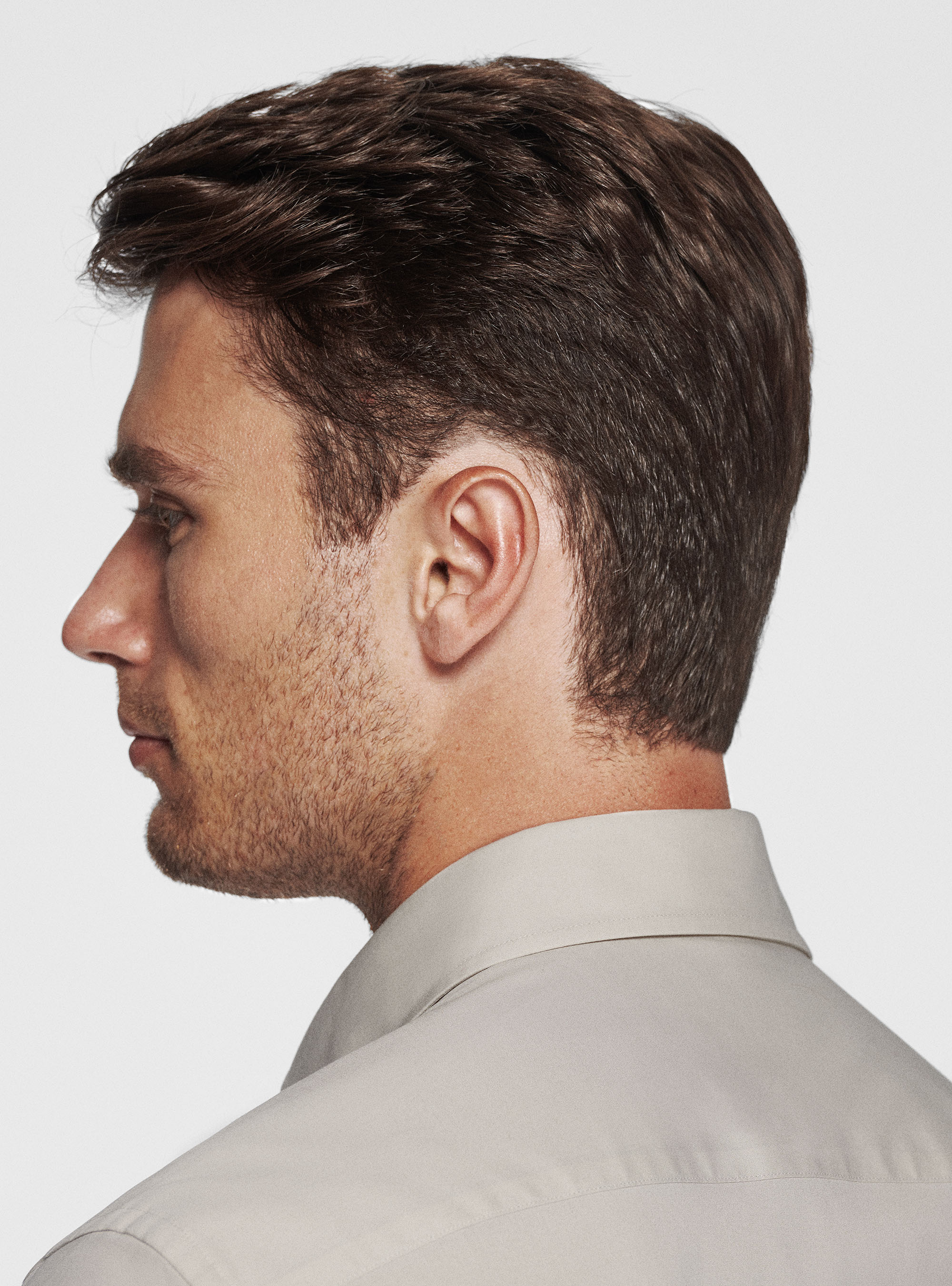 Chemise en popeline stretch, Ã CRU