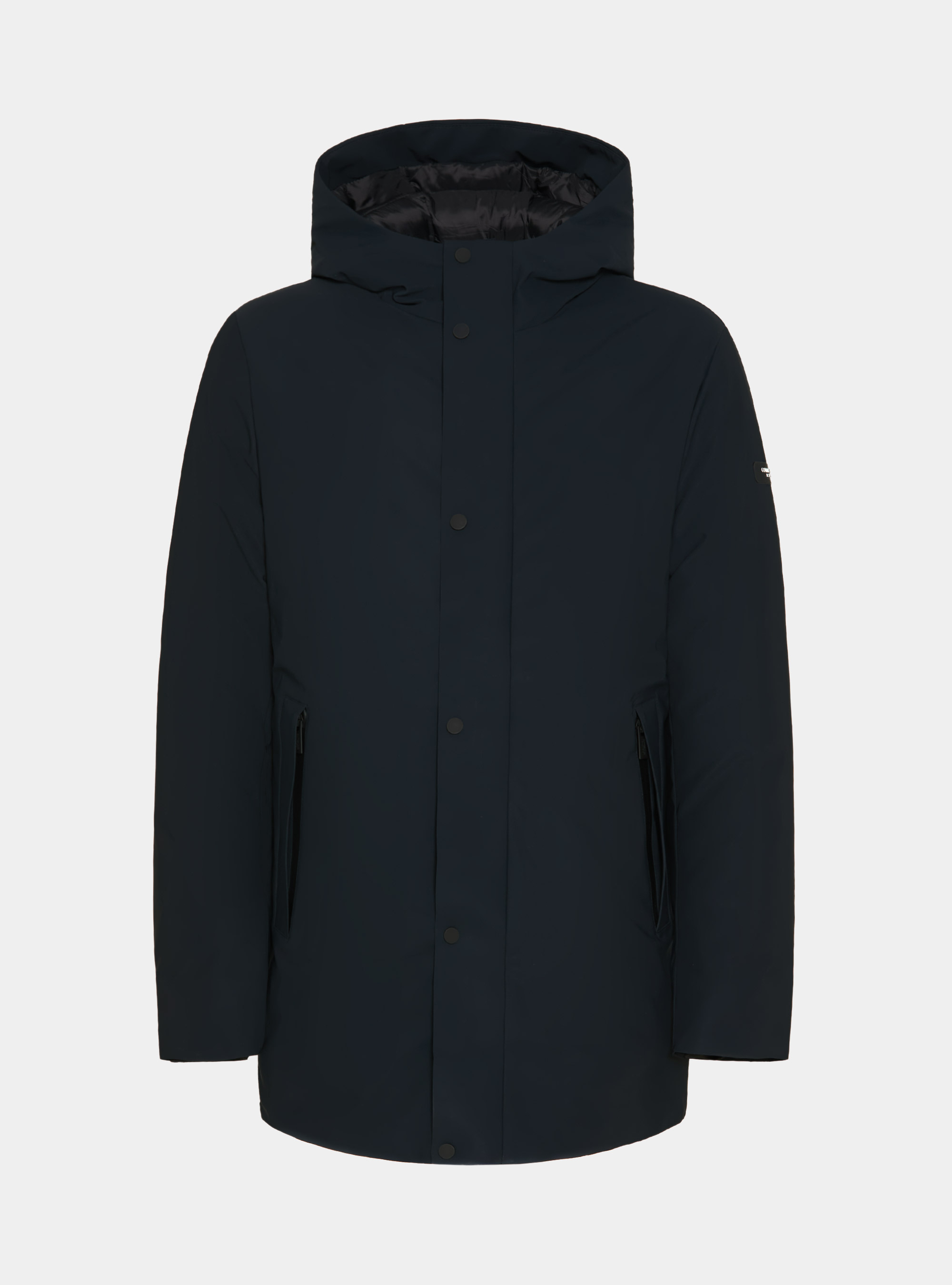 Parka técnica acolchada con capucha, AZUL MARINO