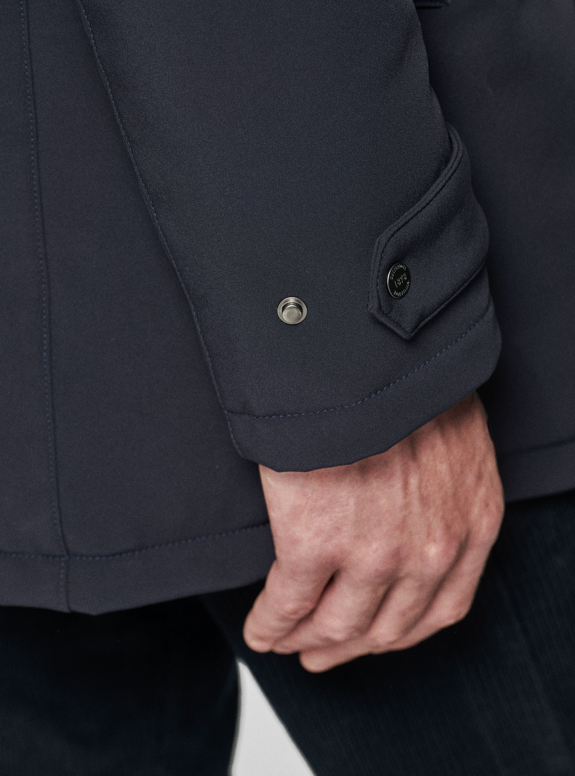 Parka tecnico con cappuccio, BLU NAVY