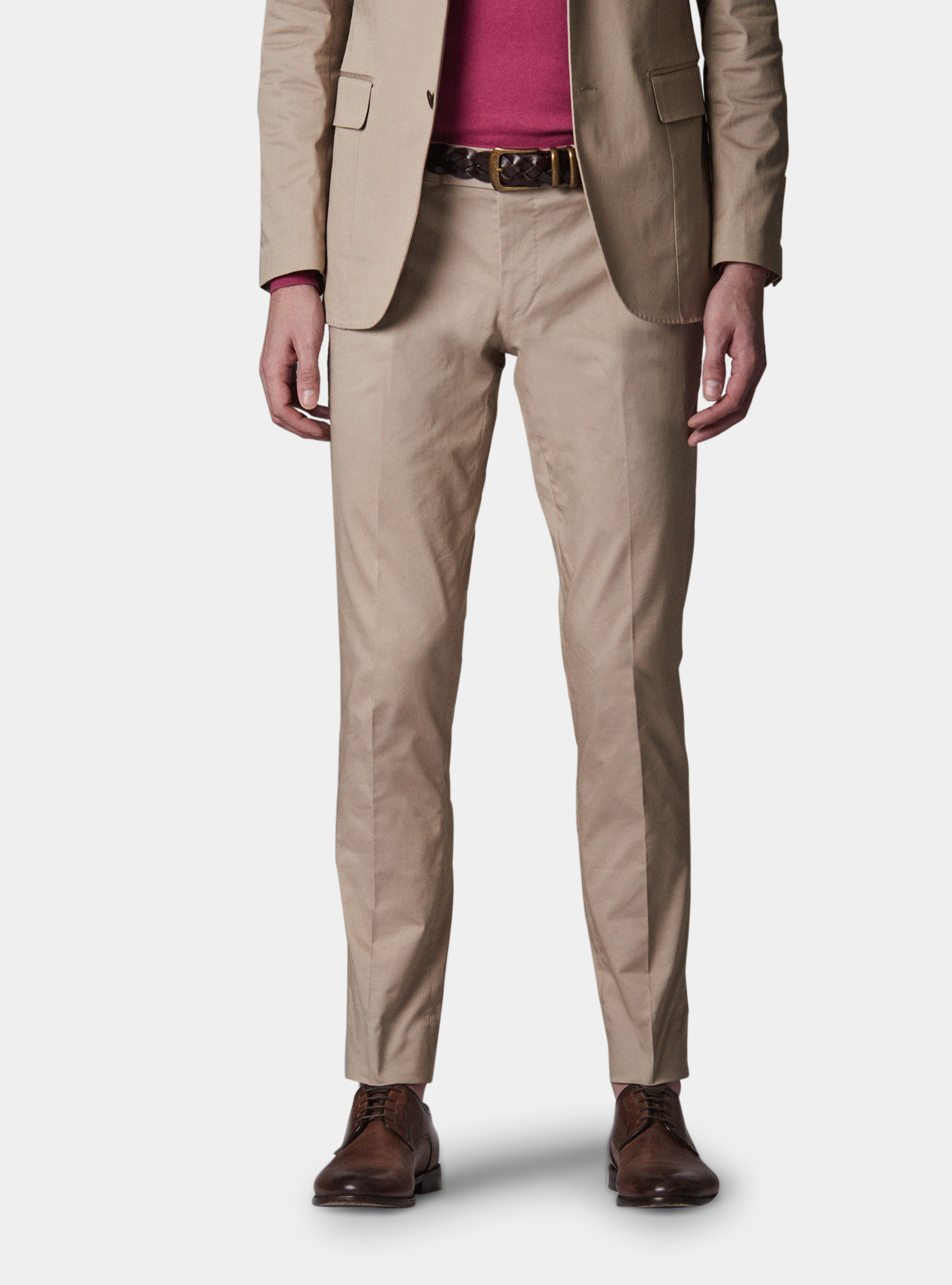 Pantalone per abito in cotone superior, SABBIA