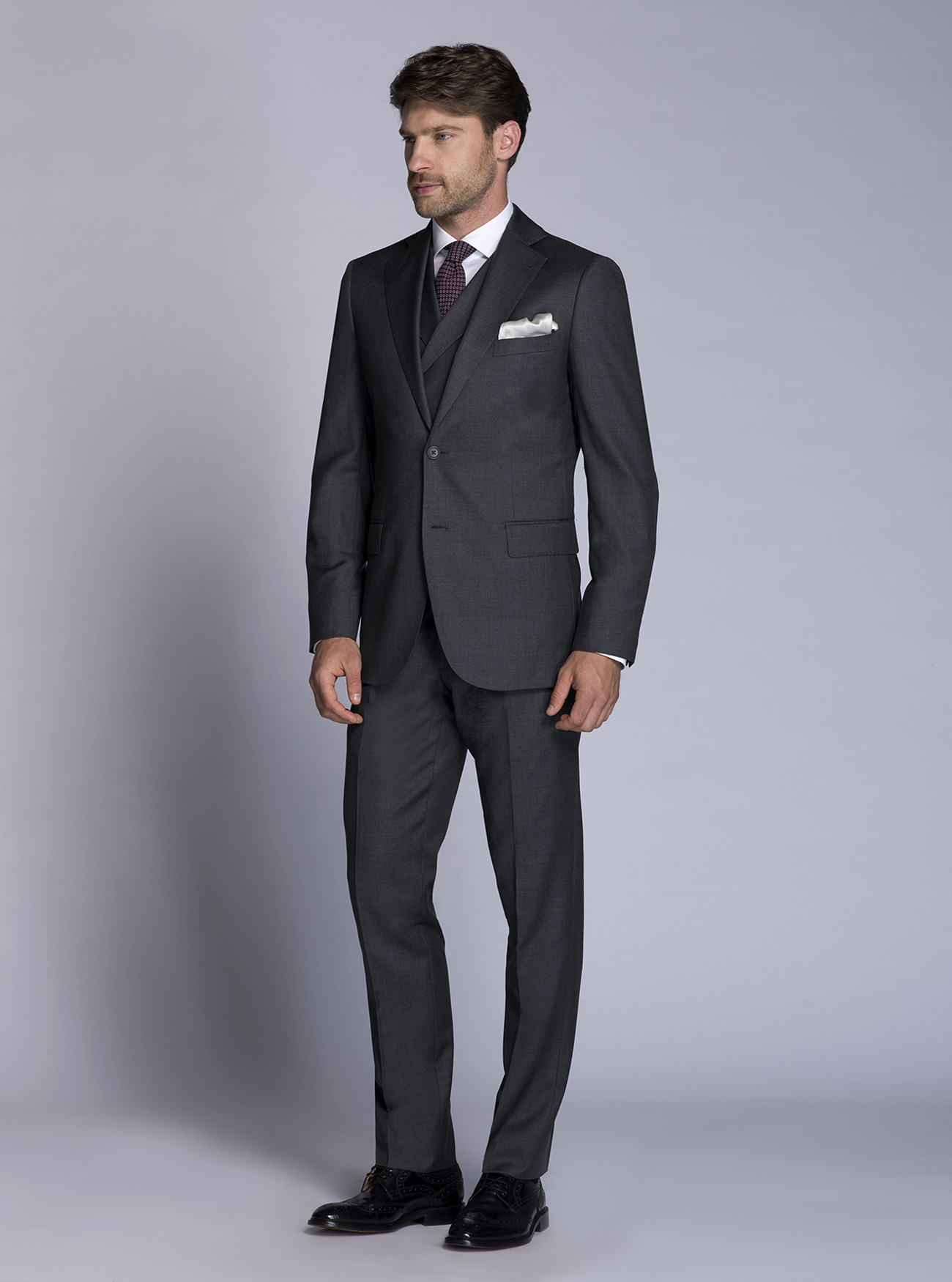 Giacca da abito in fresco lana, GREY