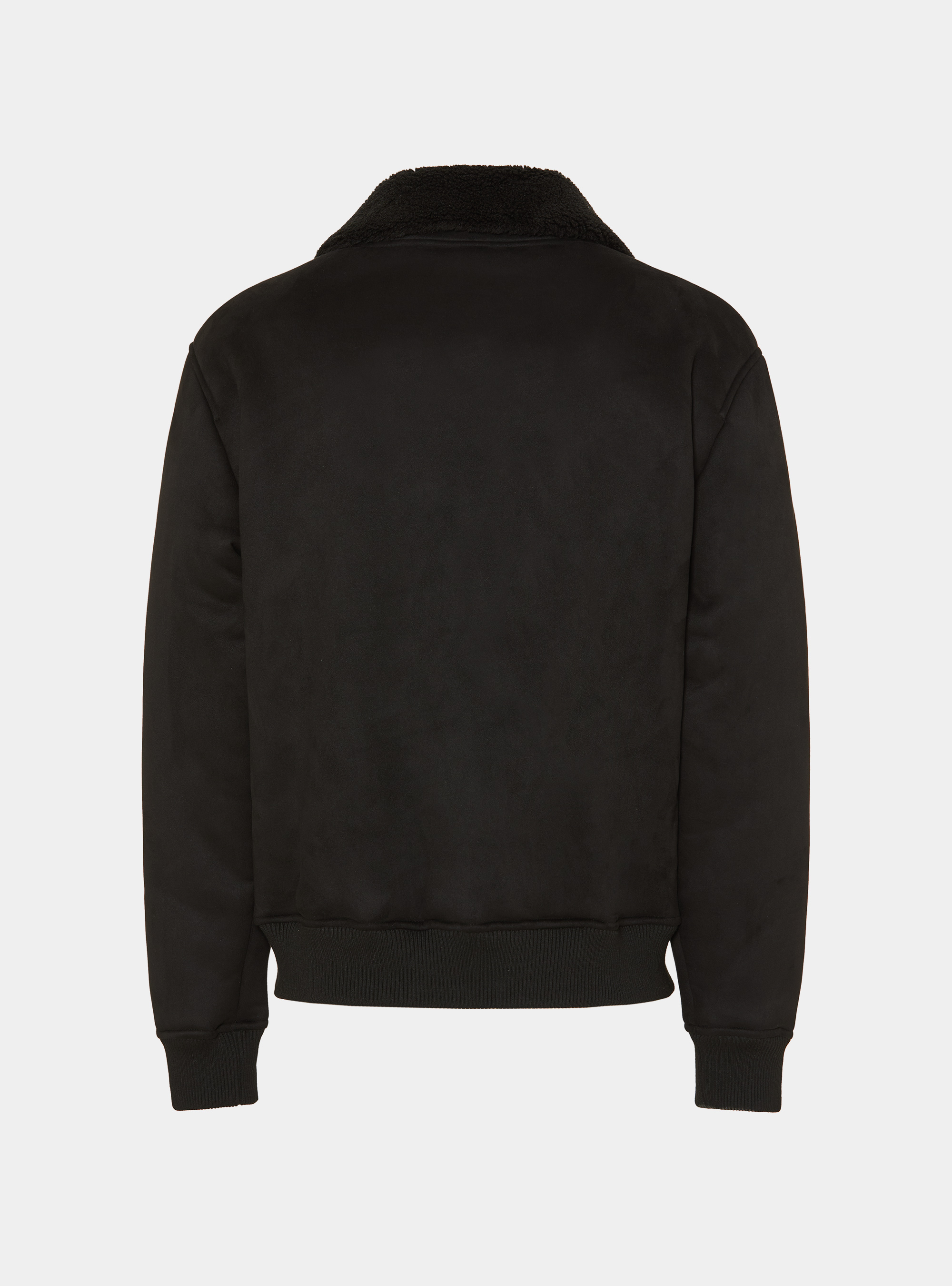 Montone effetto suede, NERO