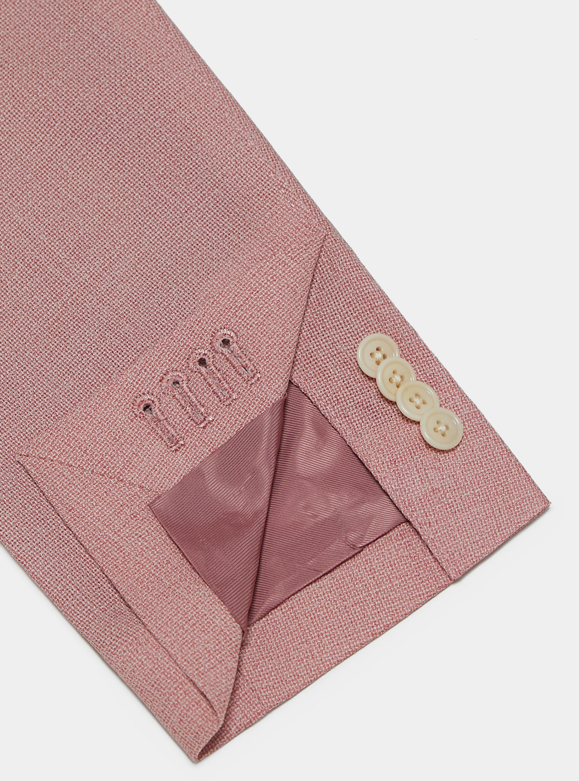 Micro-textured wool blazer, PINK