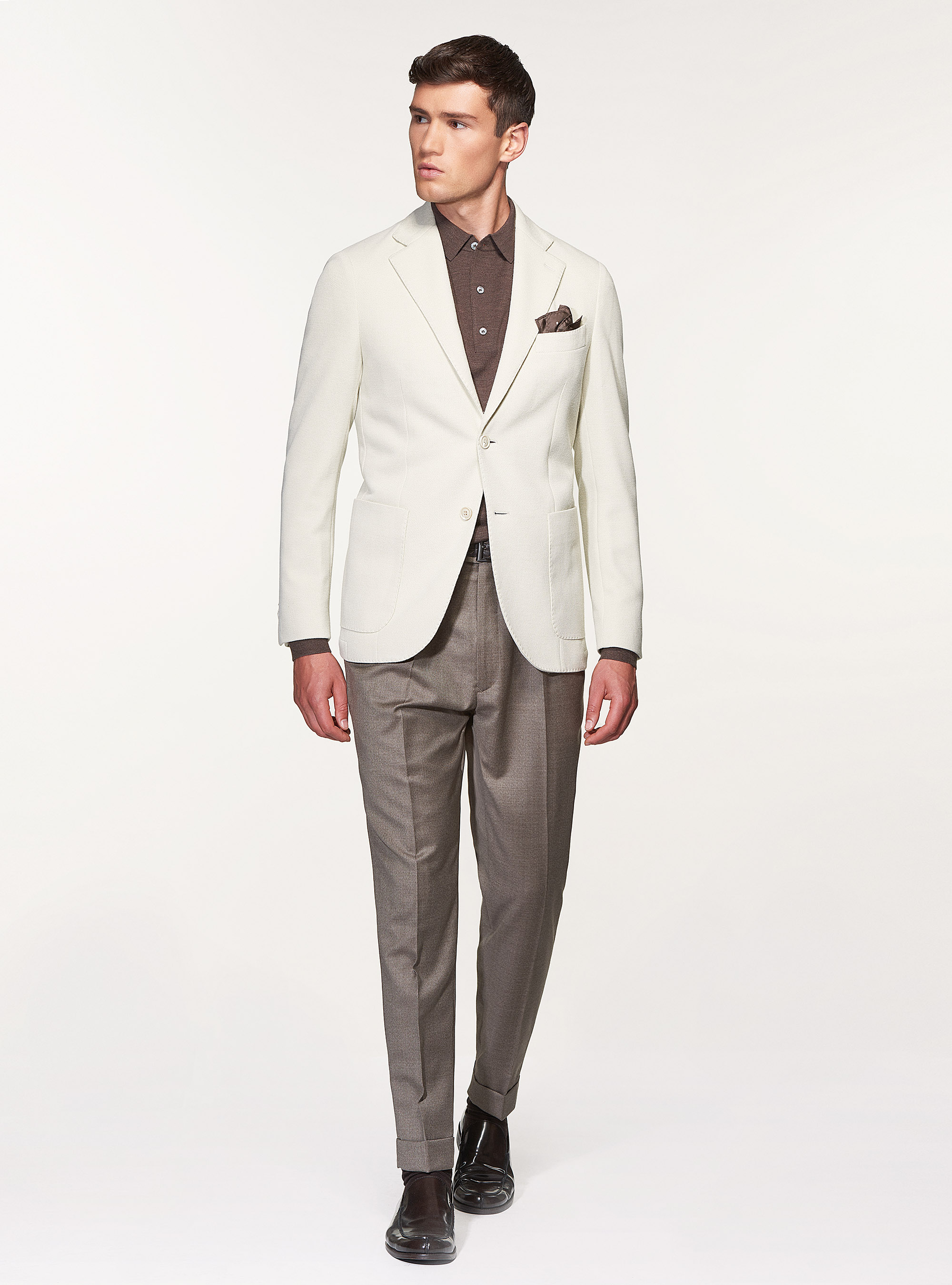 Pantaloni in pura lana superfine 110's Vitale Barberis Canonico, SABBIA