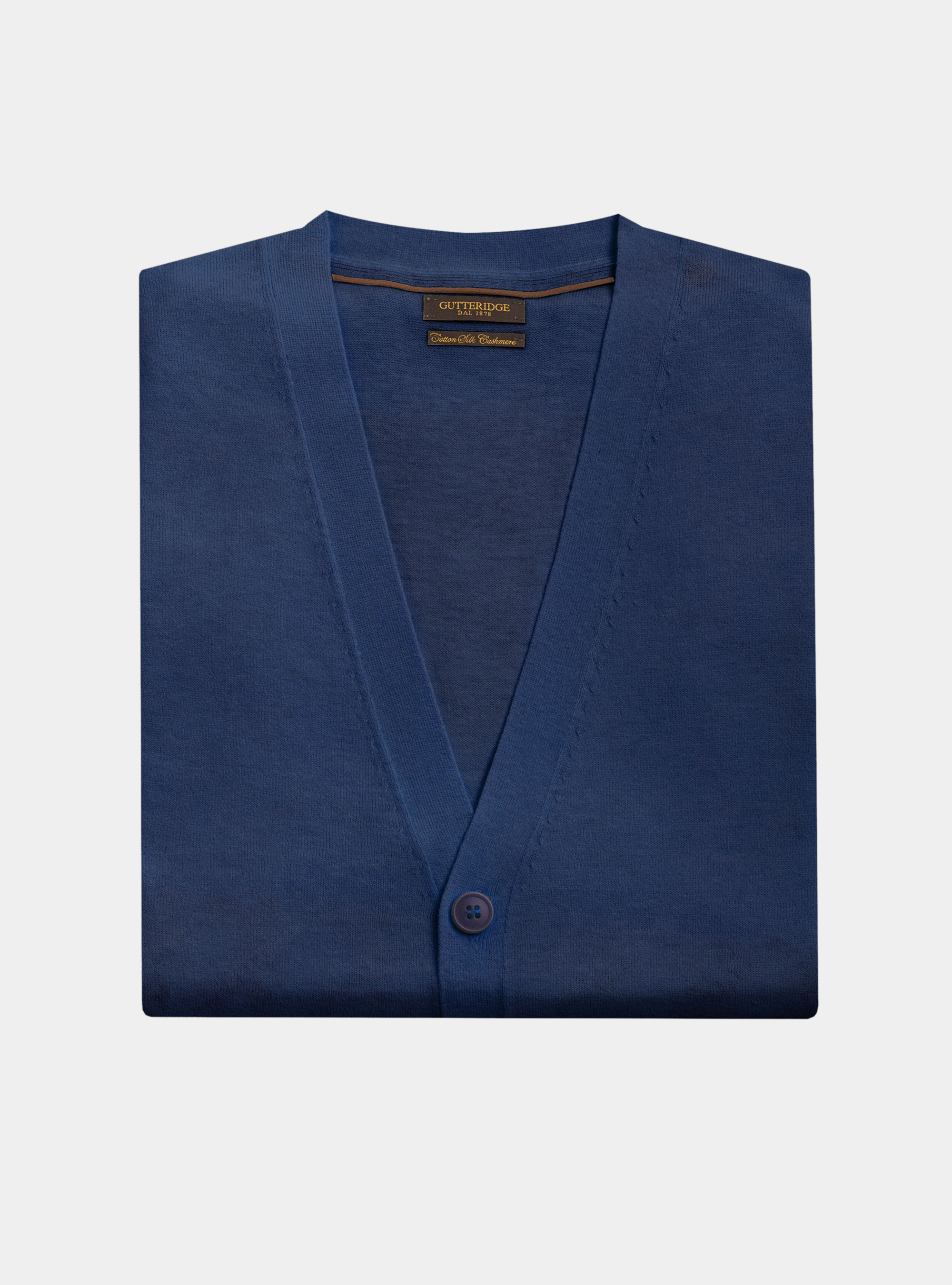 Gilet in maglia in cotone seta e cashmere, INCHIOSTRO