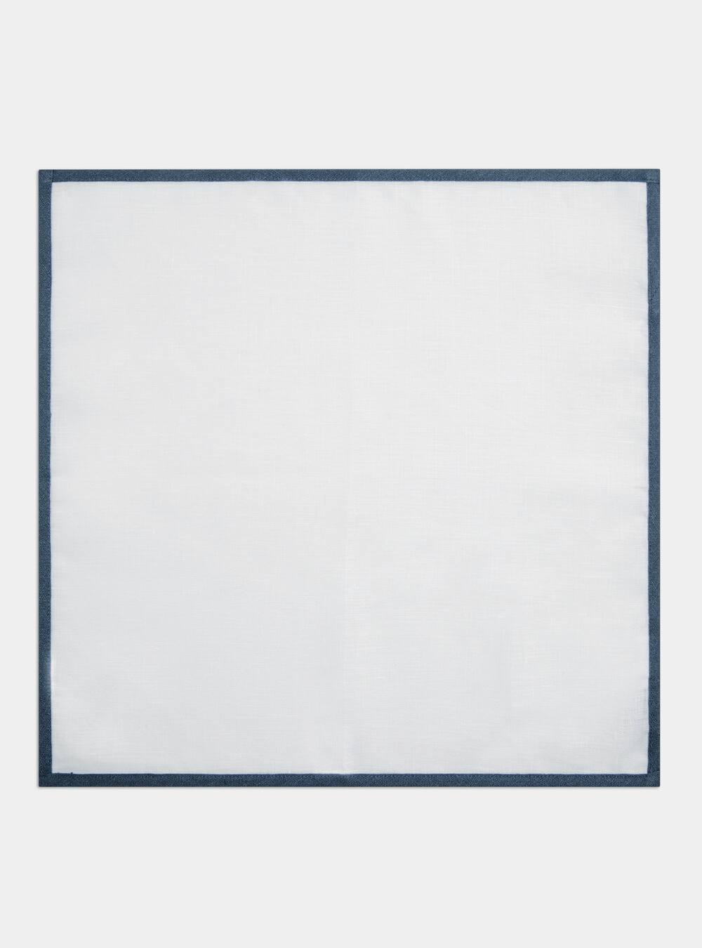 Pochette in lino, BIANCO/BLU NAVY