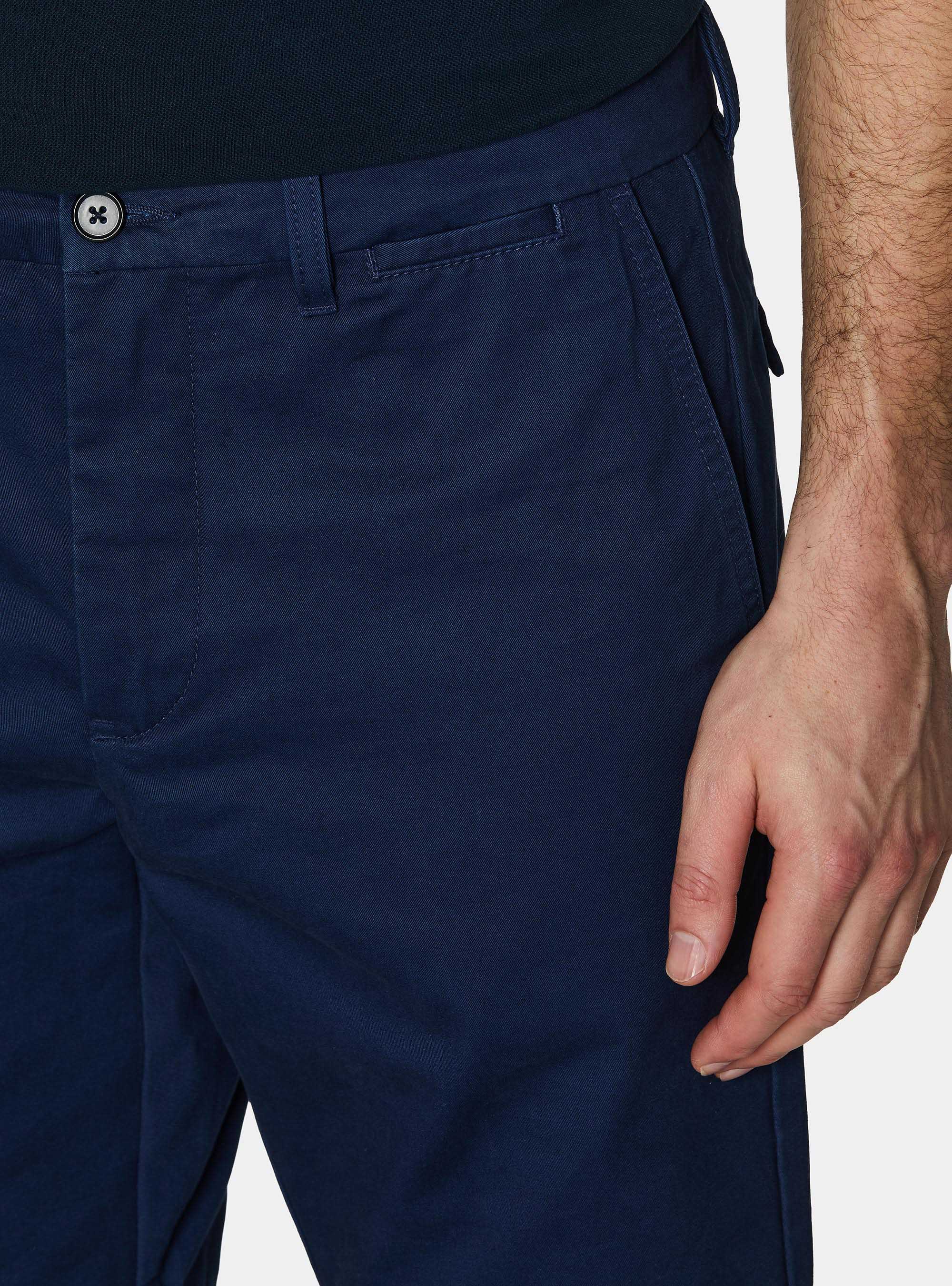 Bermuda chino in twill di cotone, BLU