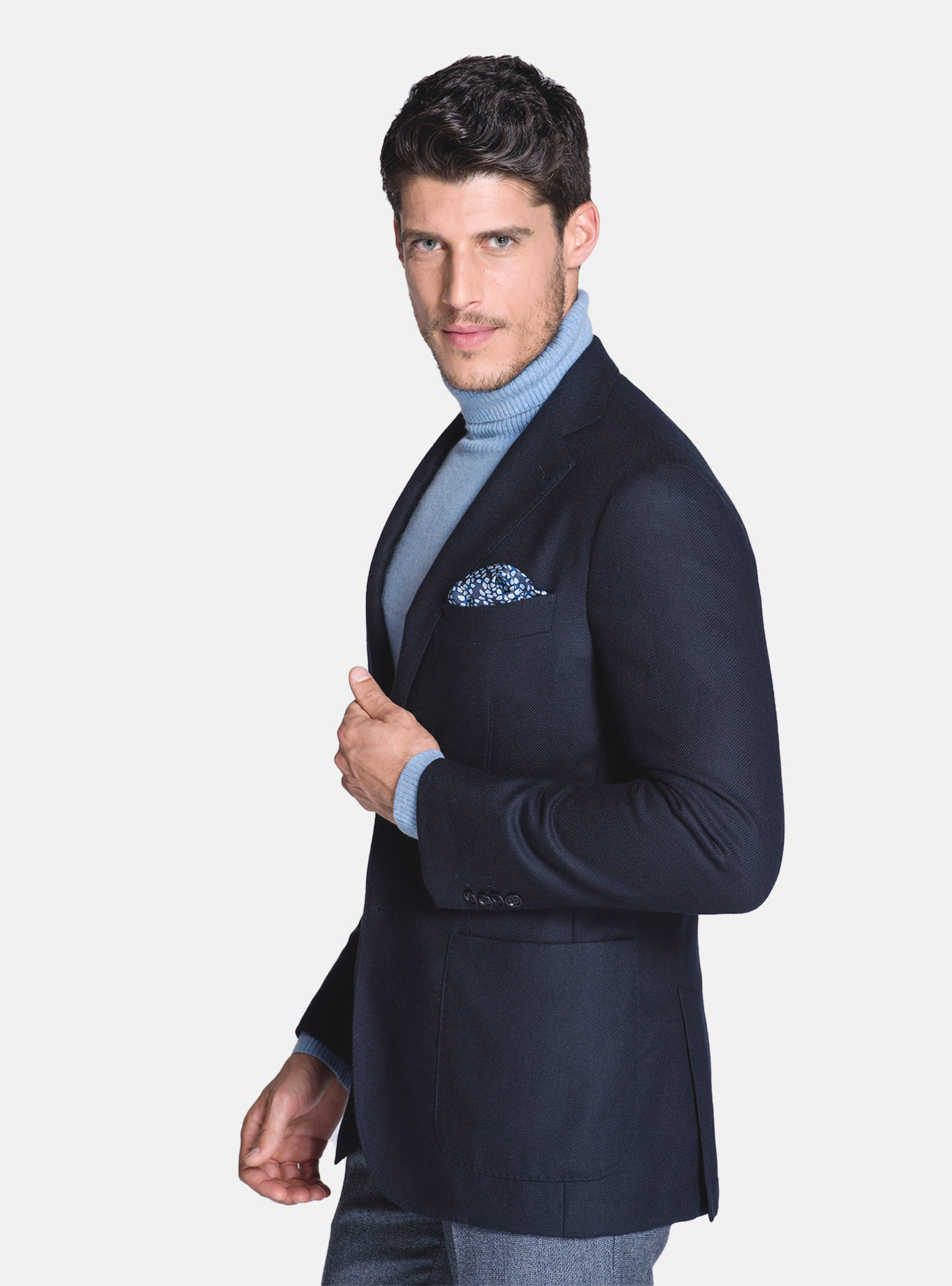 100% cashmere blazer, NAVY BLUE