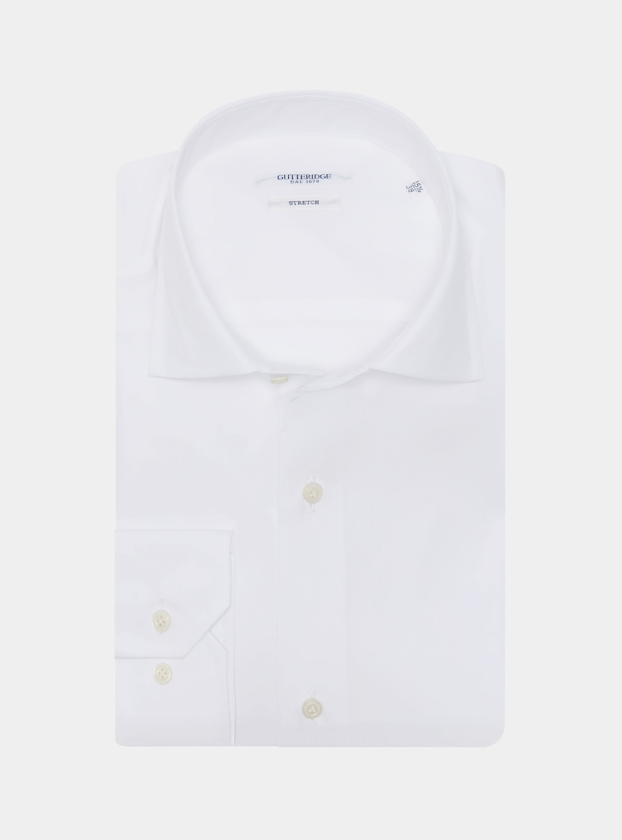 Cotton pique stretch shirt, WHITE