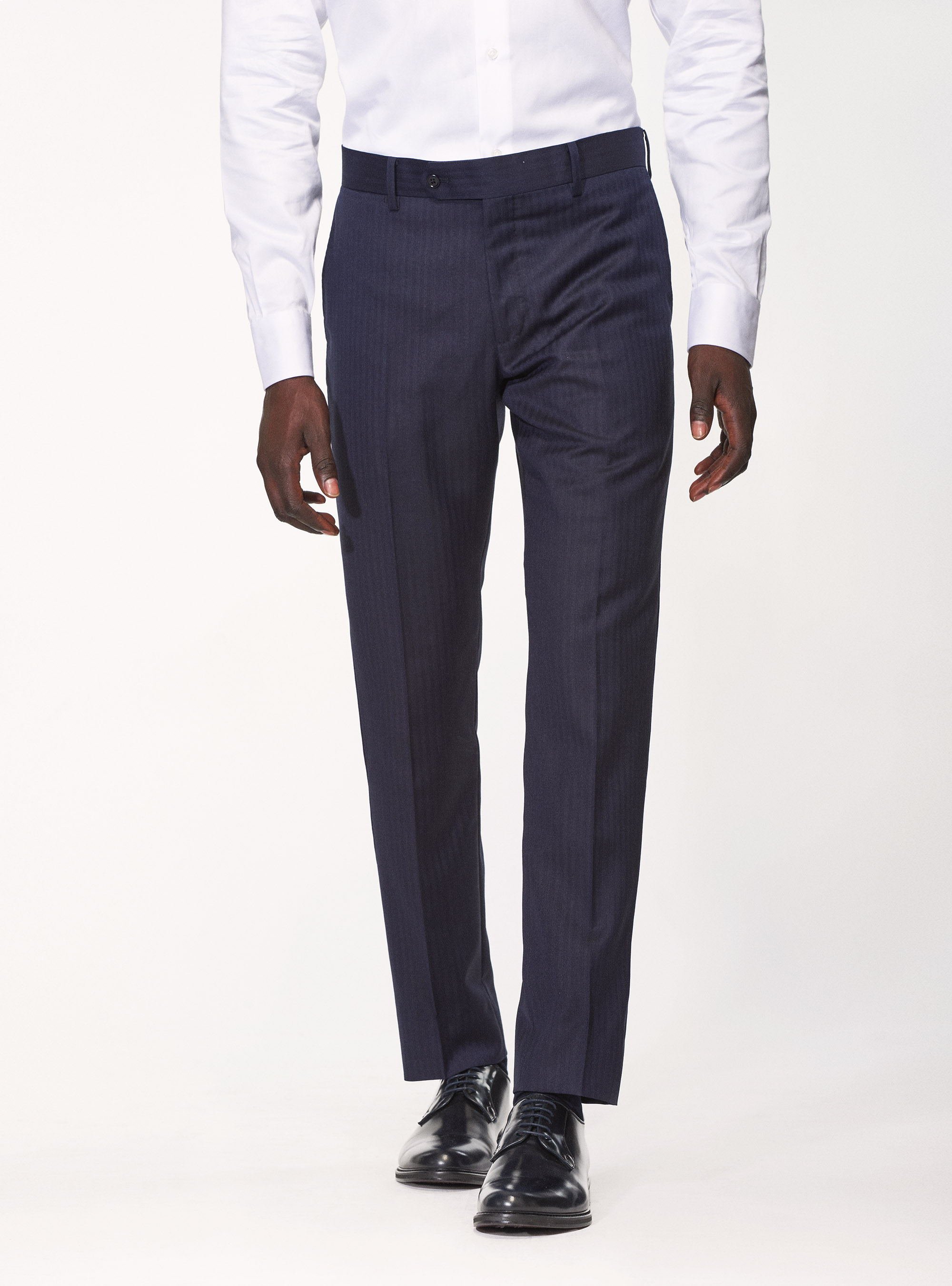 Pantaloni per abito in pura lana spigata superfine 110's Vitale Barberis Canonico