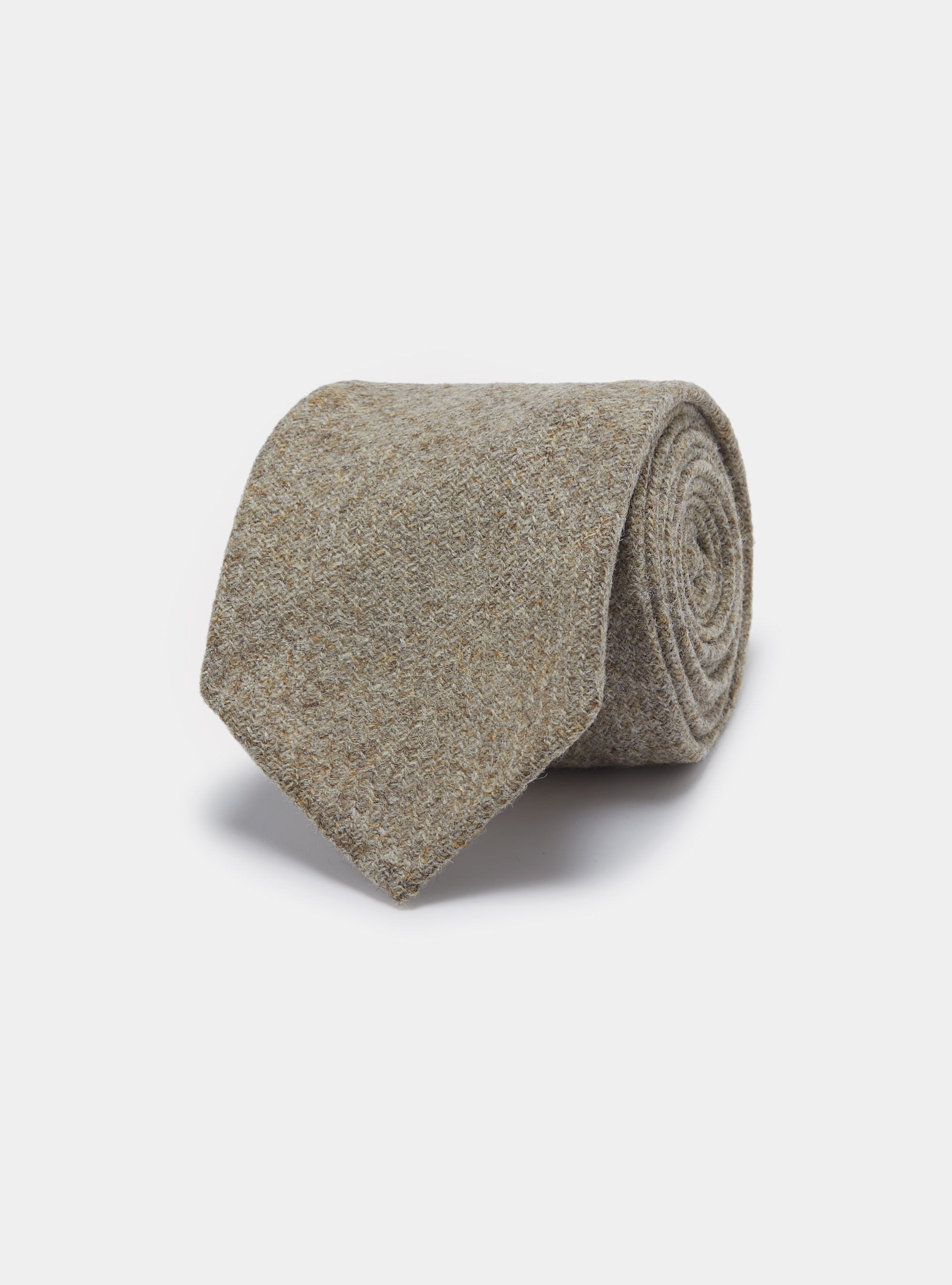 Cravatta in pura lana shetland, SABBIA