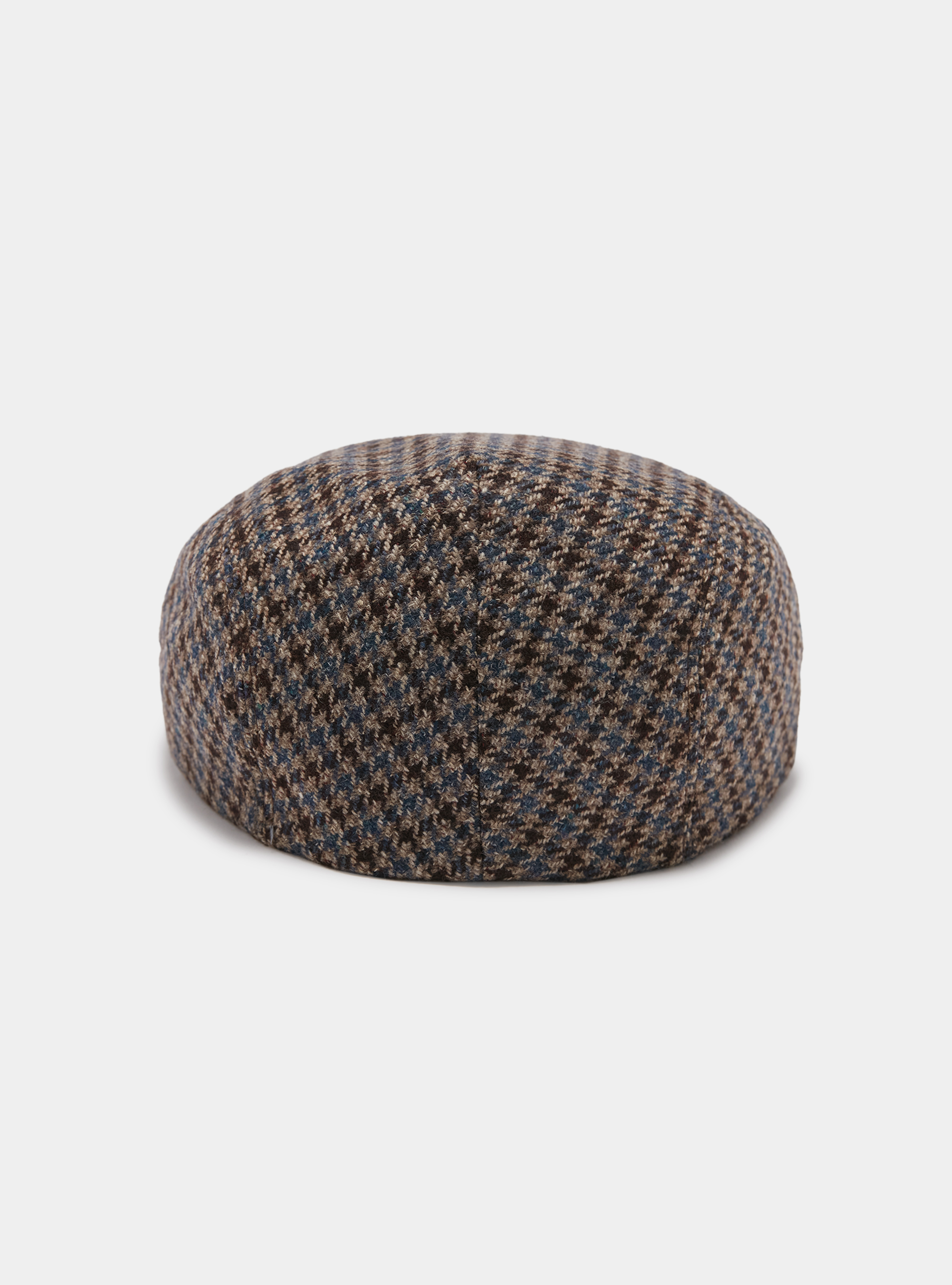 Coppola pied de poule in lana cashmere Lanificio di Pray, FANGO