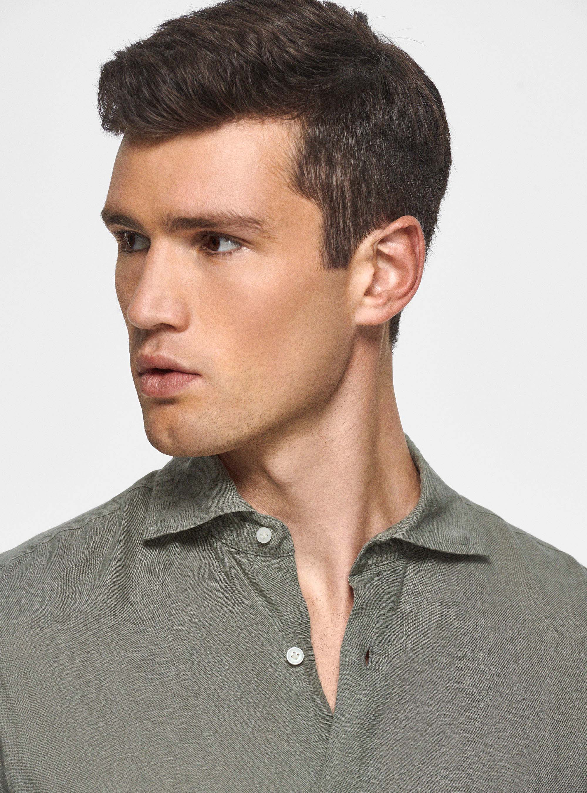 Pure linen shirt, SALVIA 0602C