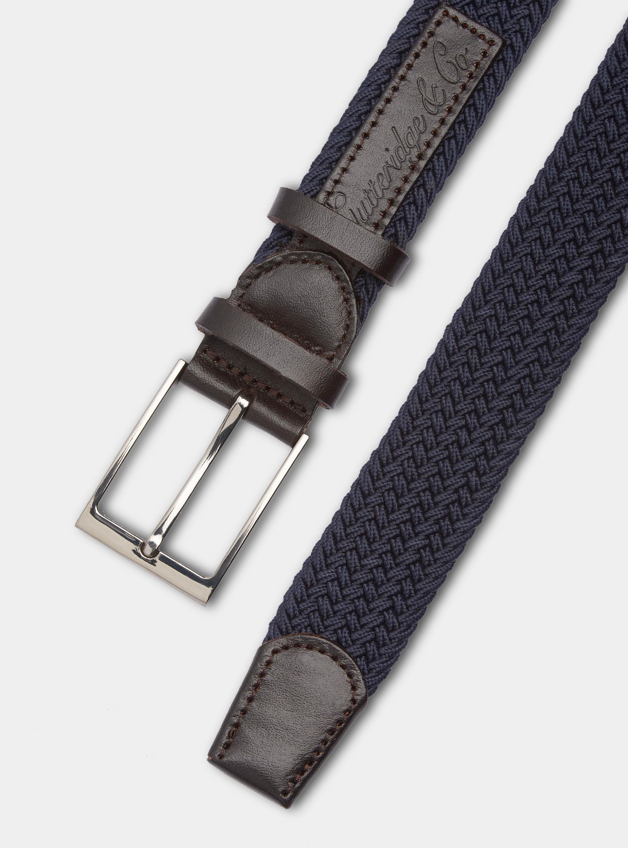 Cintura con logo, BLU NAVY