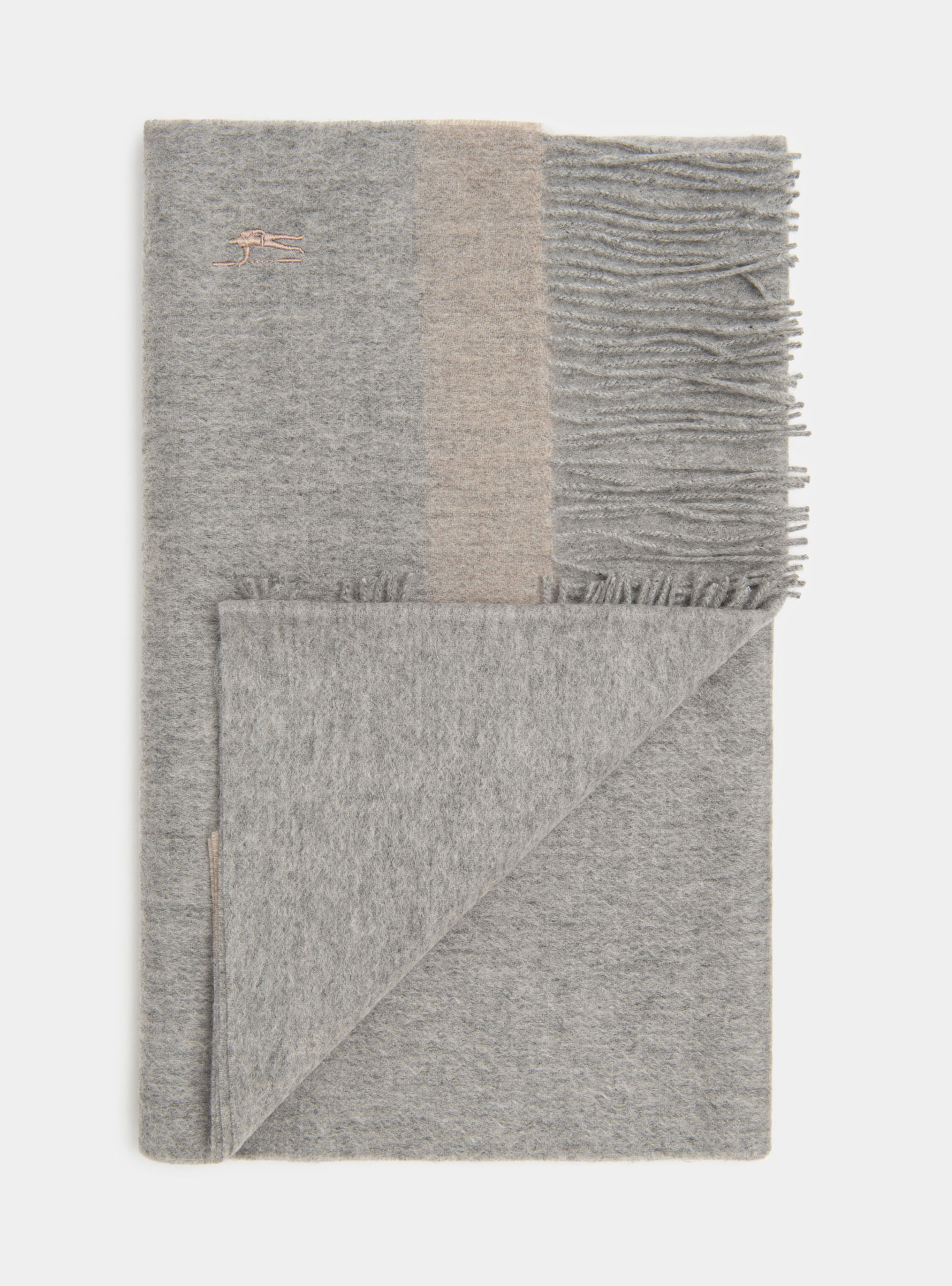 Wool and cashmere scarf, GREY