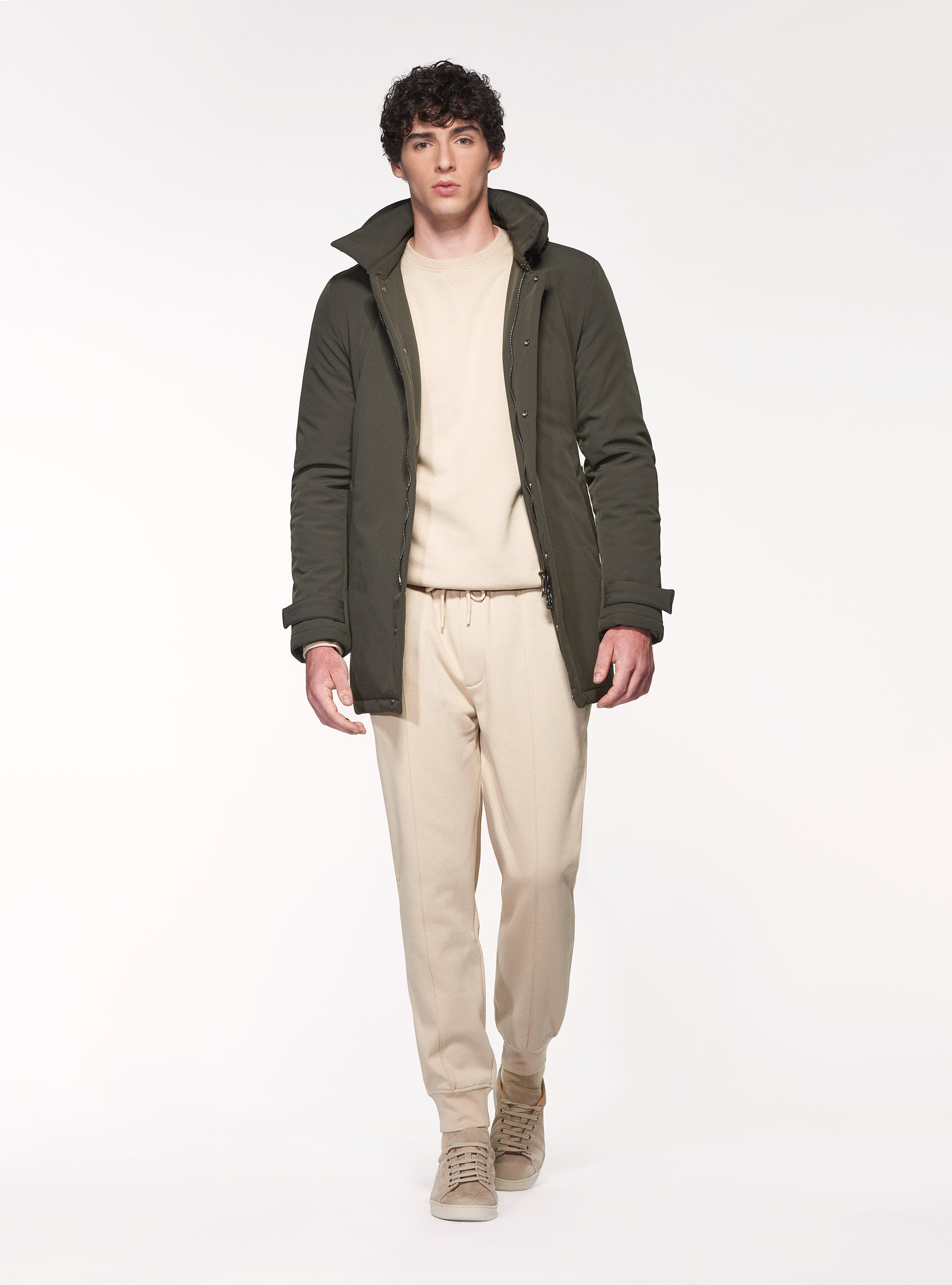 Giubbino tecnico con cappuccio, VERDE