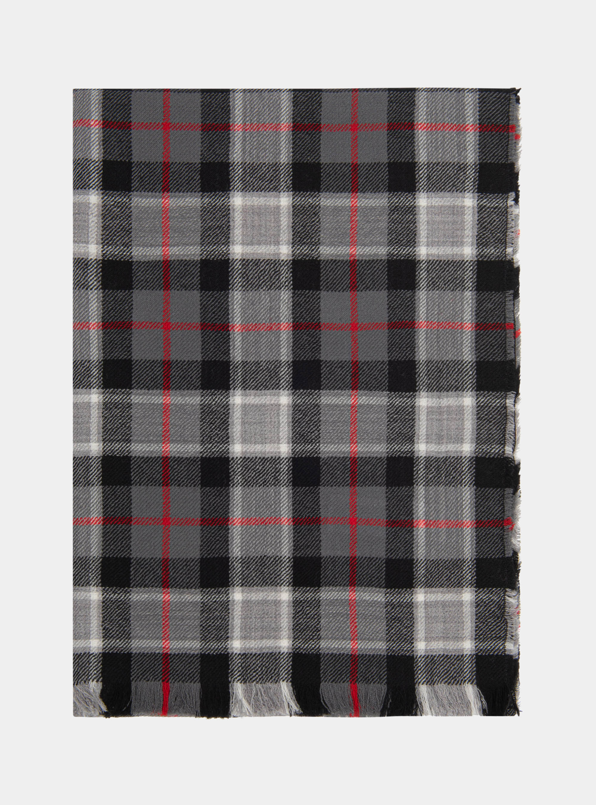 Sciarpa in lana a fantasia, ASFALTO