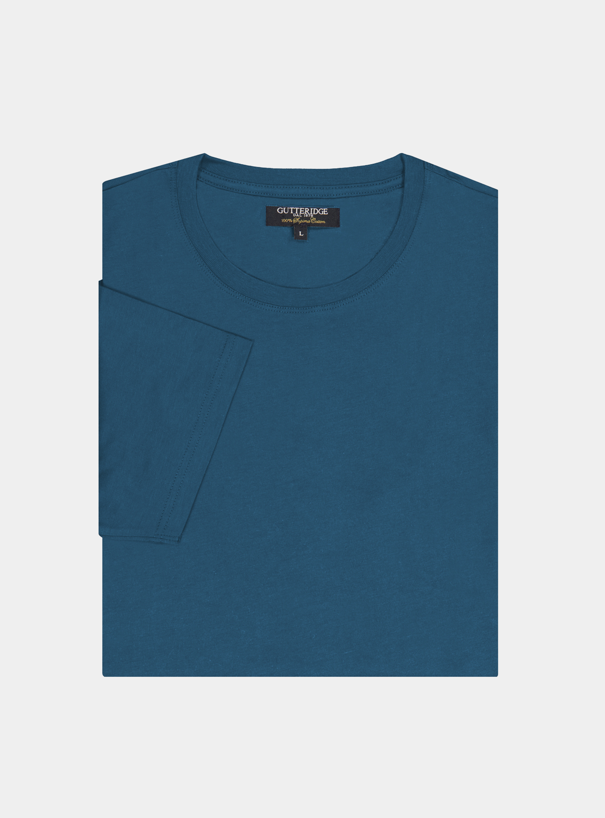 Gutteridge - Tshirt in jersey di cotone tinta unita, Unisex, 0205c Blue Oil, Taglia: XXL