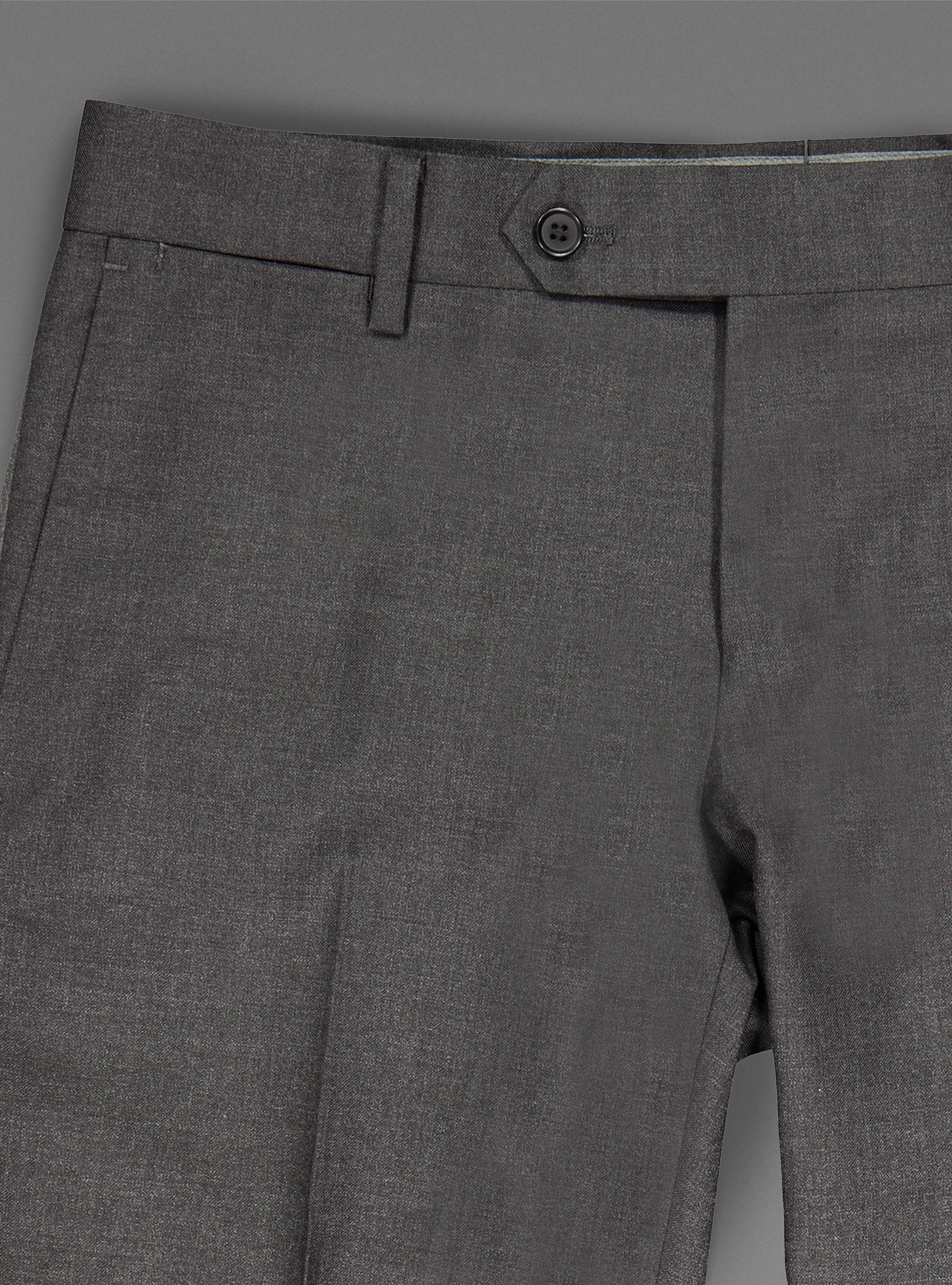 Pantaloni chino 100% lana, ASFALTO 0115C